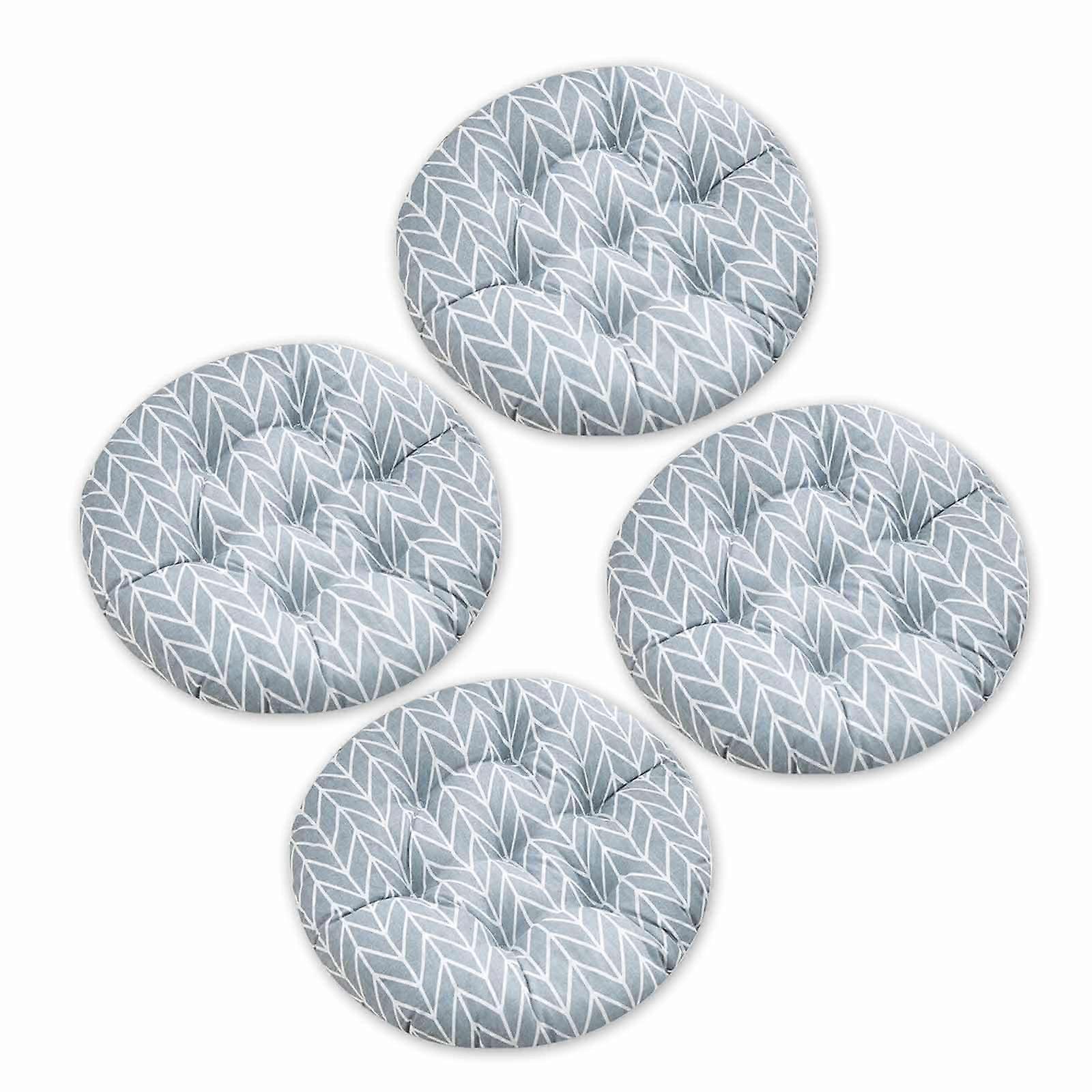Seat Cushion Round Set of 4, Round Seat Cushion 40 cm, Washable (9 40x40cm4pcs)