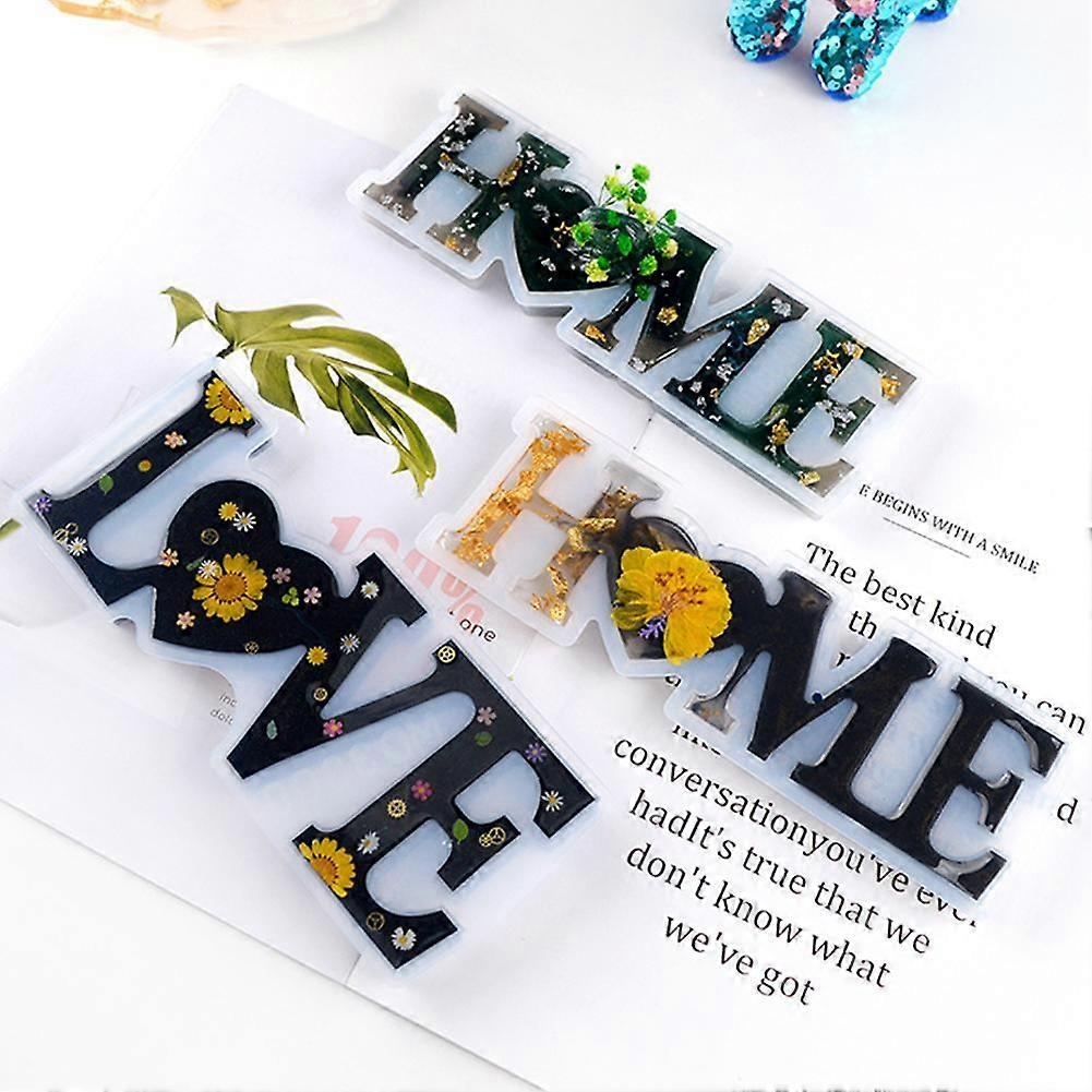 Transparent (A) 25*22*3CM$LOVE HOME FAMILY word glue mold Valentine's Day