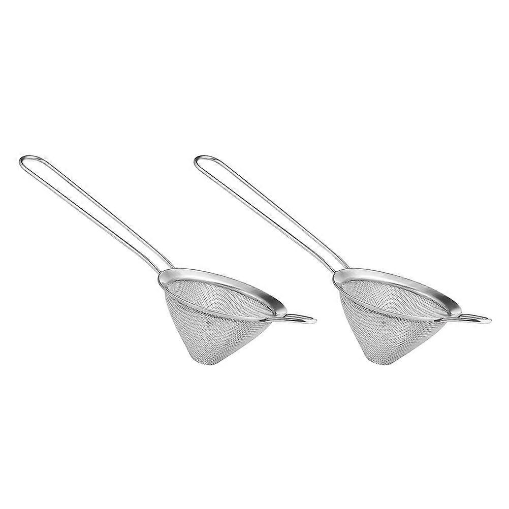2pcs Stainless Steel Colanders for Home Restaurant Silver