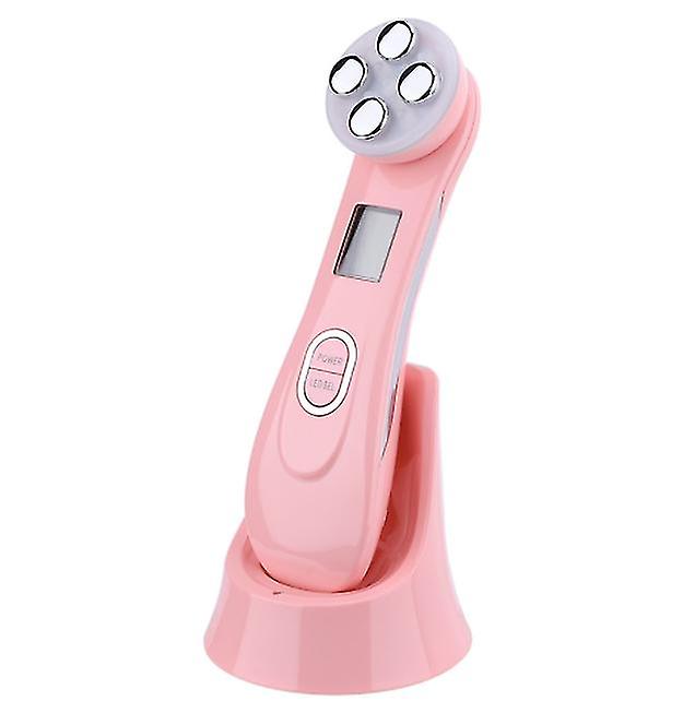 5-in-1 Radiotaajuus ja Ems Langaton monitoiminen ihon kauneuslaite, ryppyjä poistava kiinteyttävä ihonhoito (vaaleanpunainen)