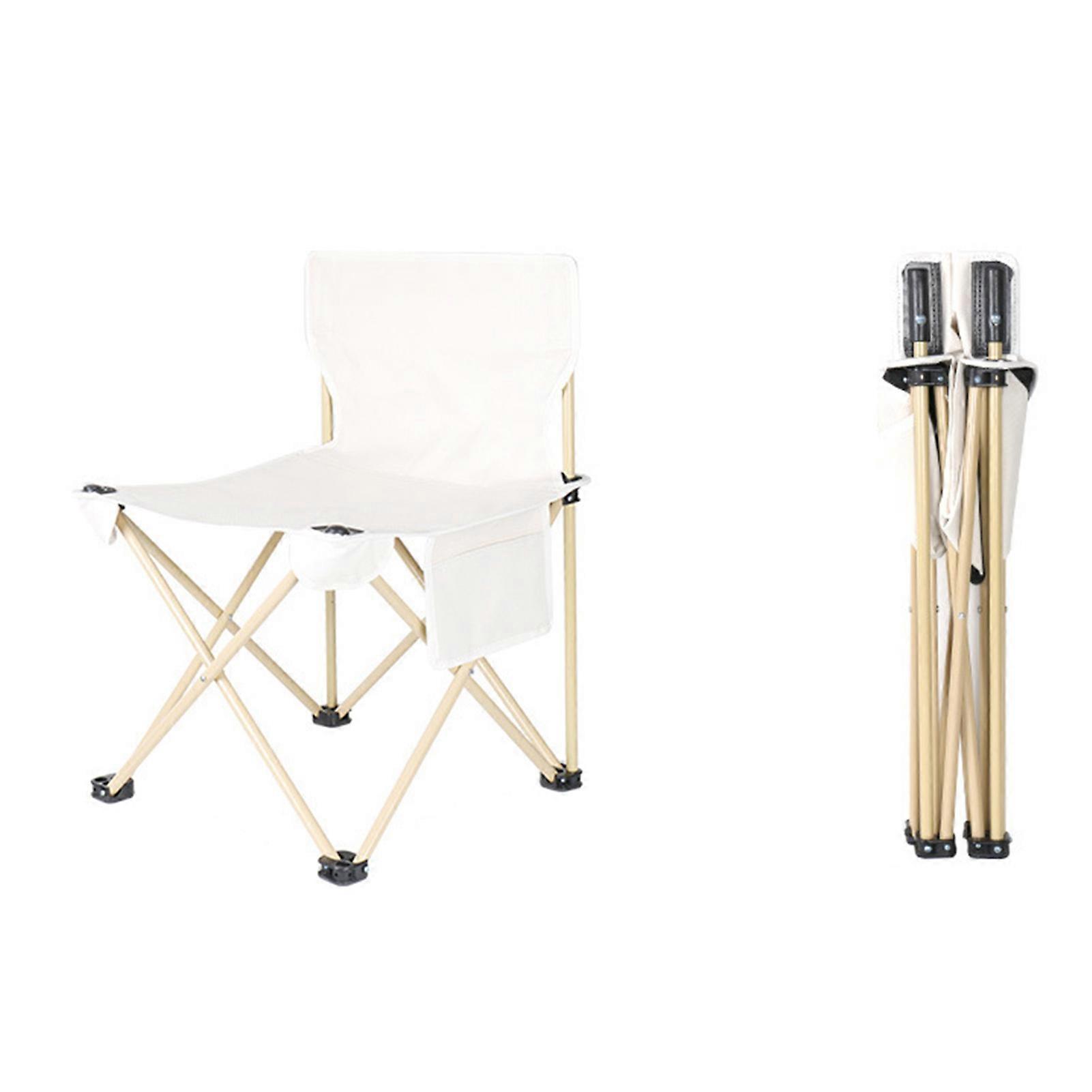 Outdoor Portable Folding Chair Lightweight Iron Frame Compact S