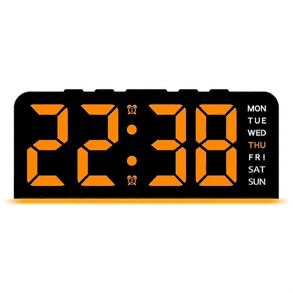 GH9001 LED Digitaluhr Großes Display mit Datum Temperatur Umgebungslicht Multifunktionswecker