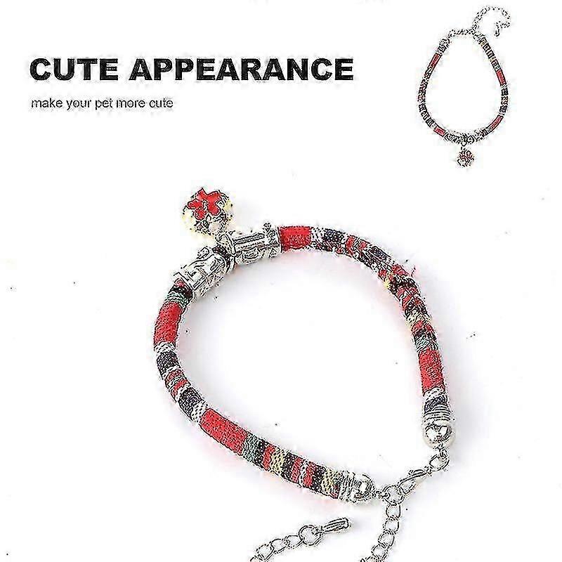 36X1cm Red Pet Collars & Harnesses 1pc Cat Collar Pet Kitten Collars Ethnic Collar Fashion Collar