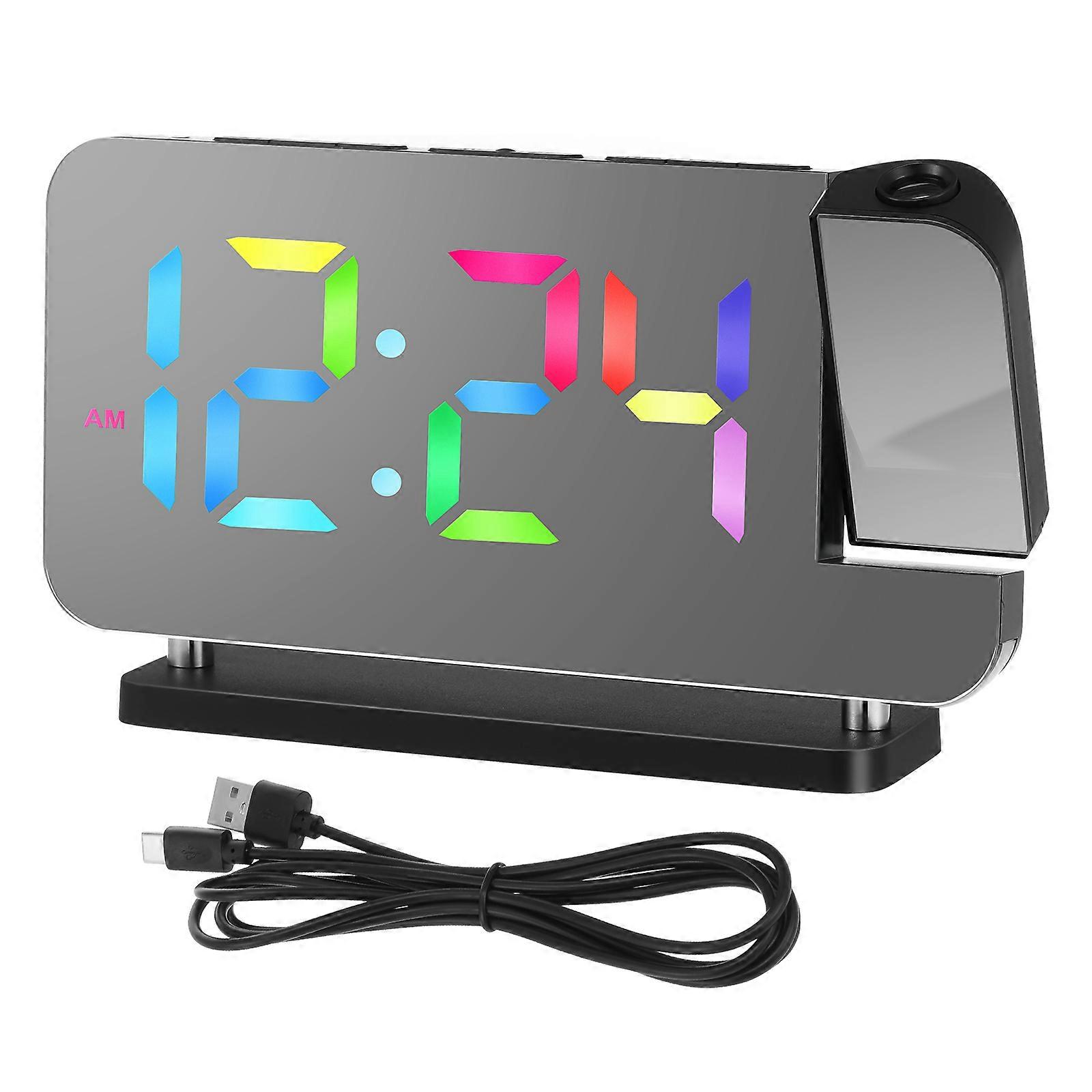 Sleek Clock for Bedroom Spaces, Integrated Projection and Night Light