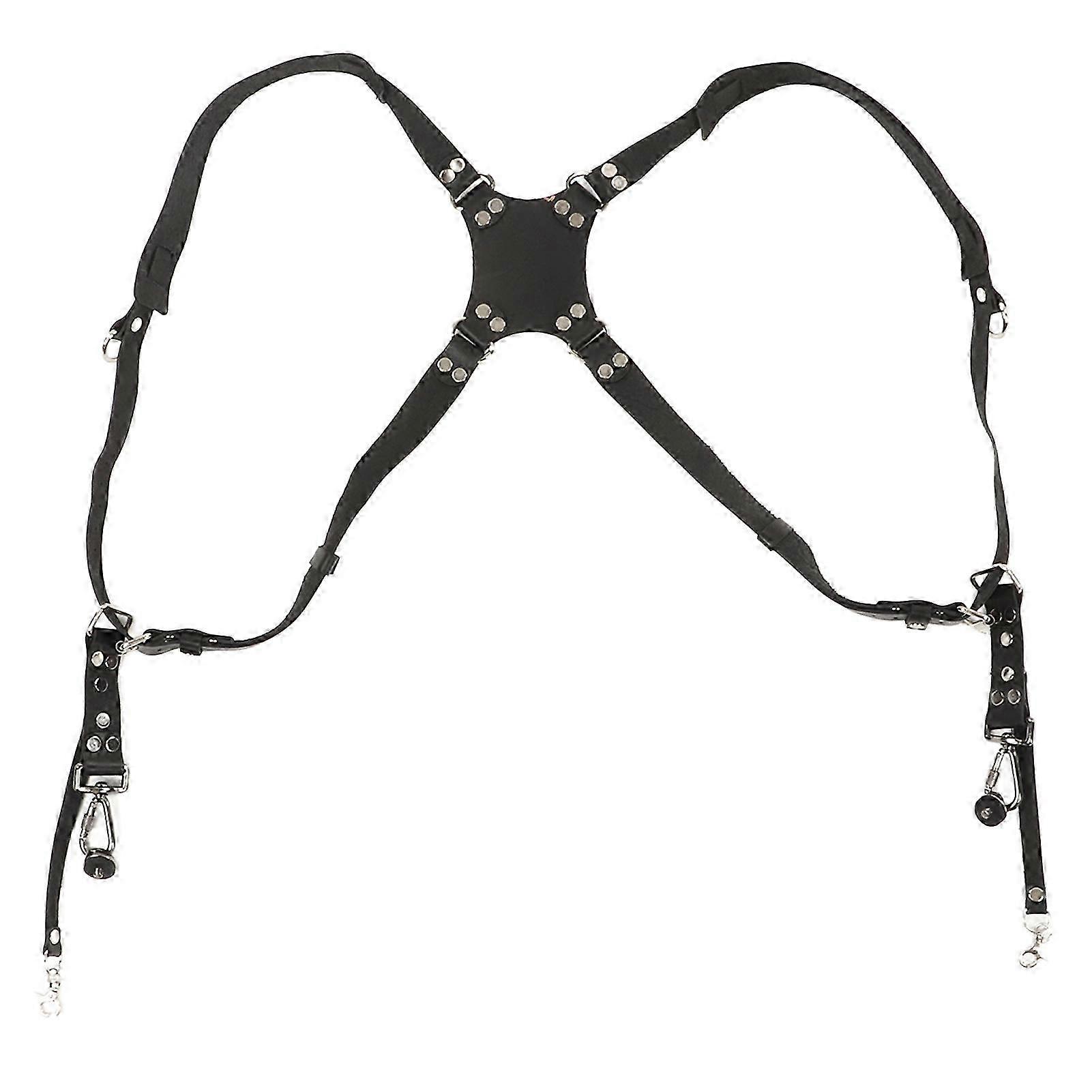 Camera Harness Strap Leather Double Shoulder Camera Strap Harness Accessories For Digital Camera Slr Camera X Type, Black 2025