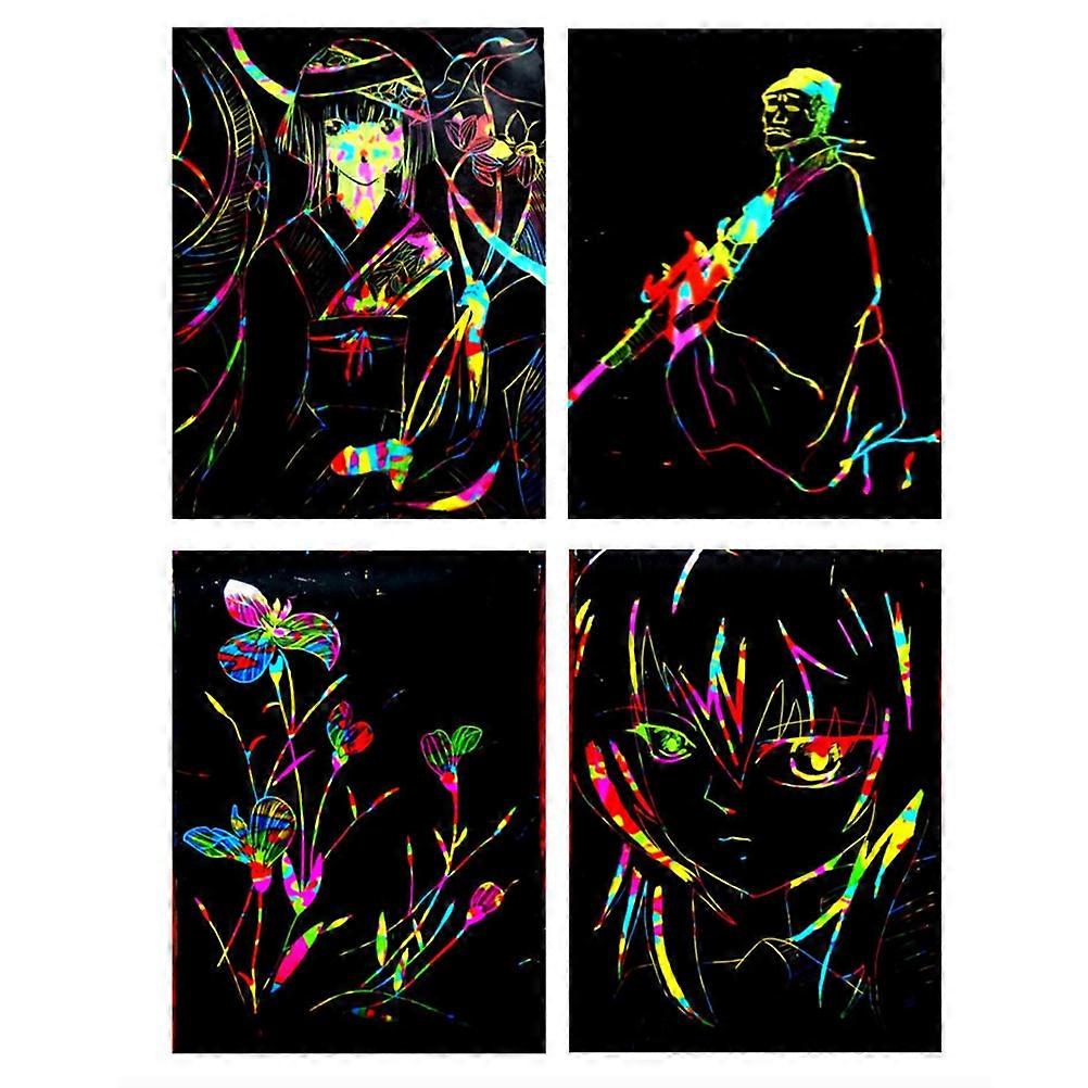 For Kids Scratch Paper Children Home Decoration 26 X 19cm Scratchable 2 Sets