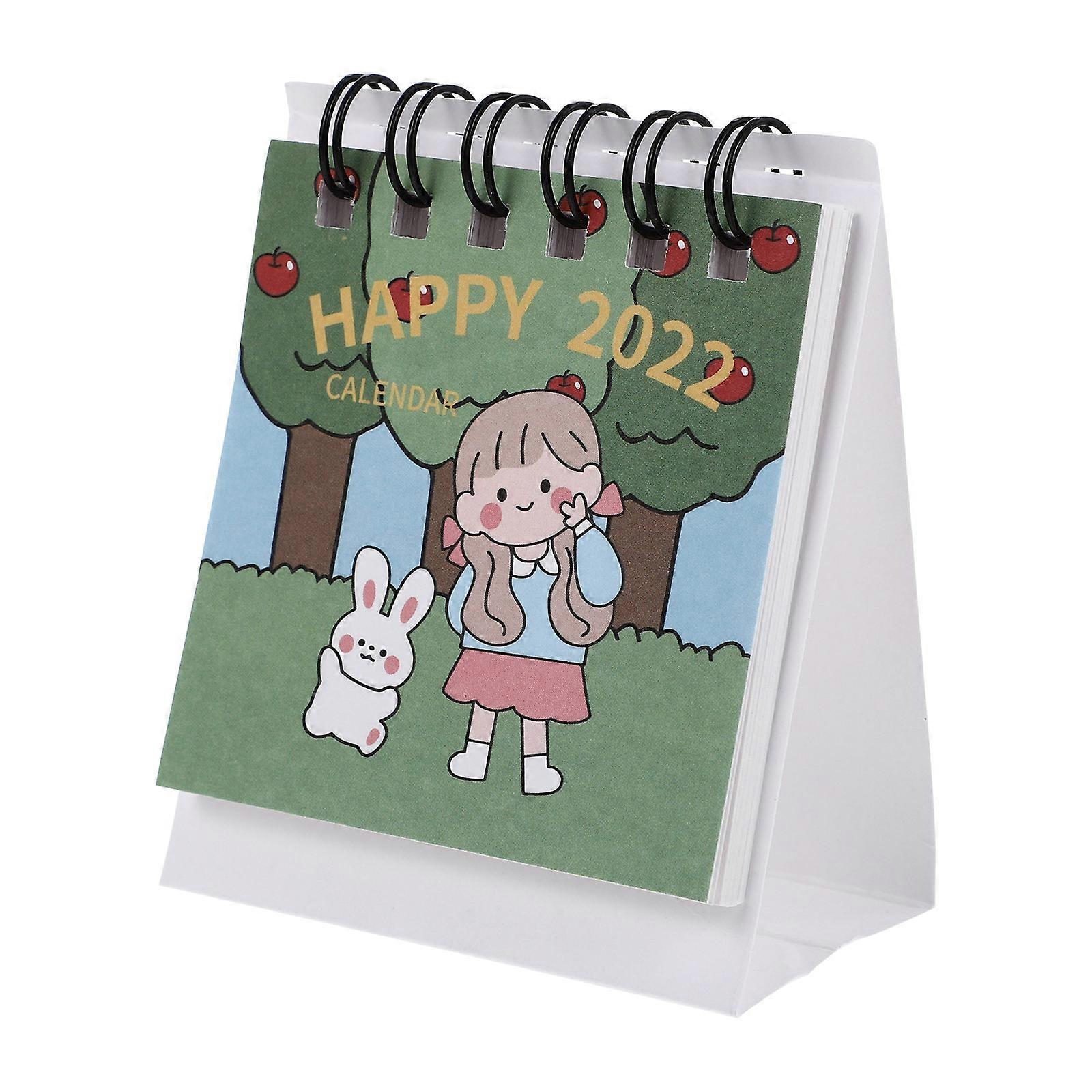 Mini Desk Calendar General Users Schedule Planning Extra Thick Premium Paper 9X6.3Cm 1Pc