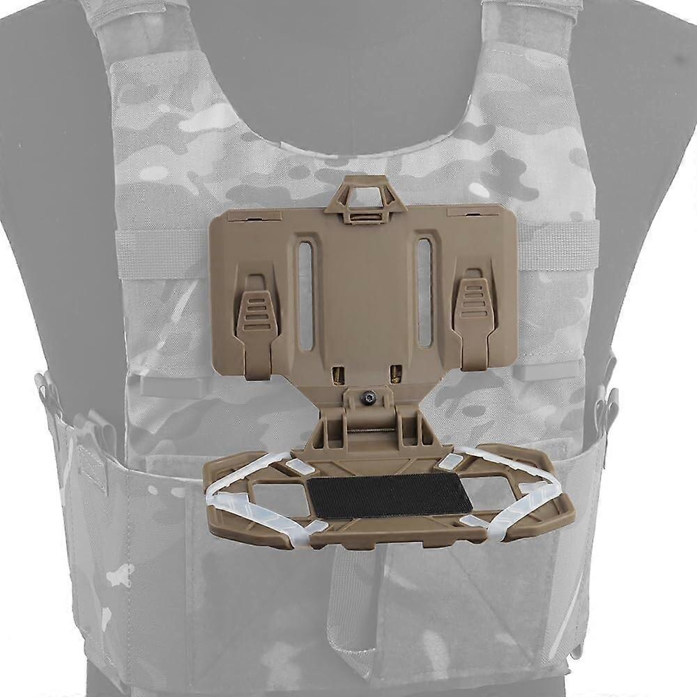 Universal Molle Chest Phone Holder, Foldable Navigation Board for 4.7-6.7 Inch Screens, Tactical Vest Compatible, Size 17.5x12x4.5cm