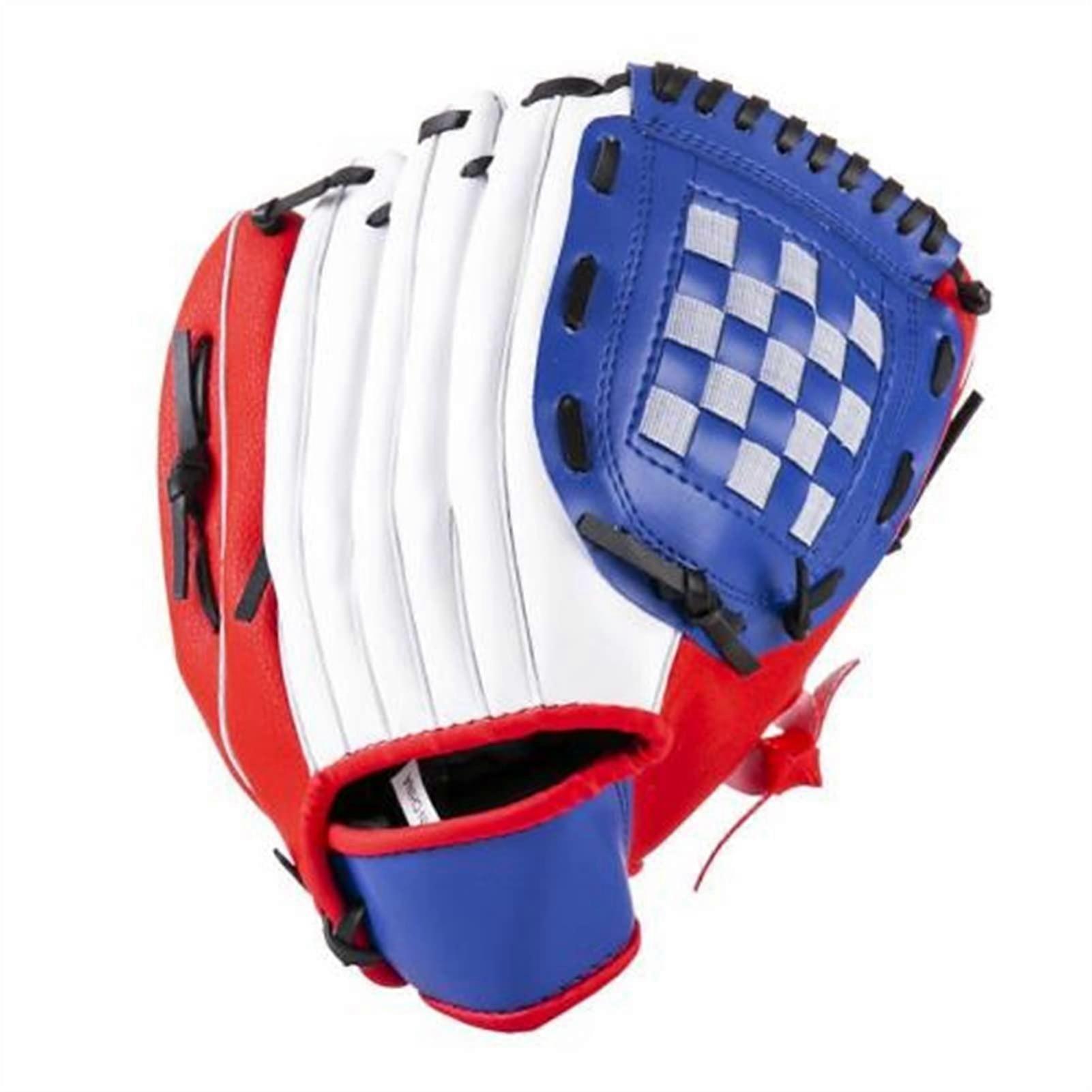 Baseball Glove for Kids Teens Adults Left Hand Softball Training Exercise Red Medium Size Outdoor Sports Gear