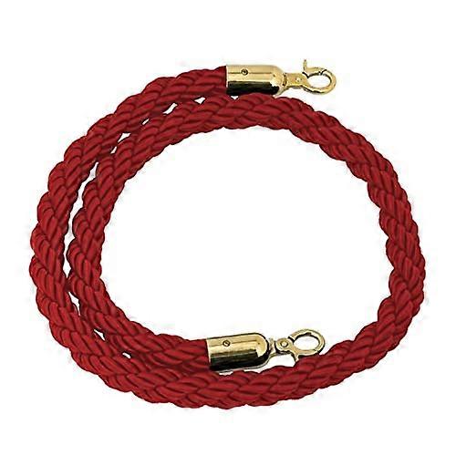 Robust twisted barrier rope, braided hemp rope for crowd control, queue dividers, 39in (Black)