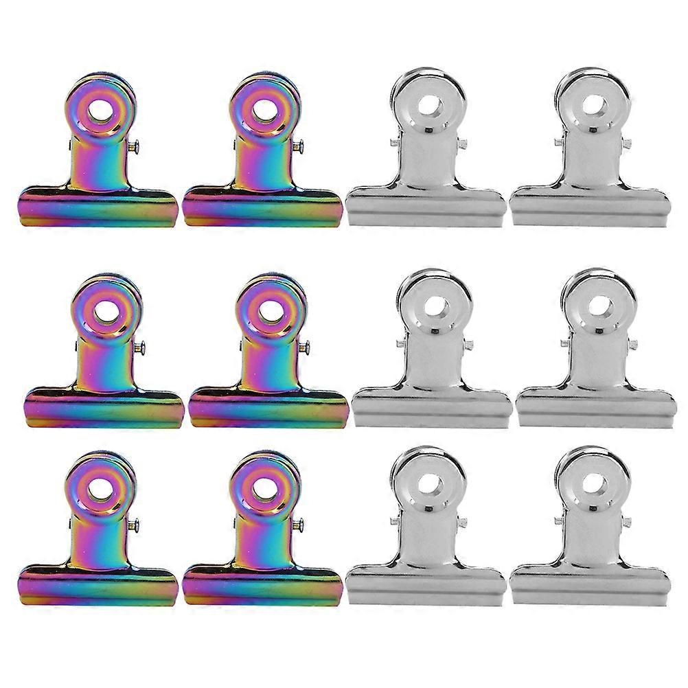 Manicure Clip Metal Clip Nail Tips Holders Home Use Salon Use 3.15x3cm Curved Shape 12Pcs