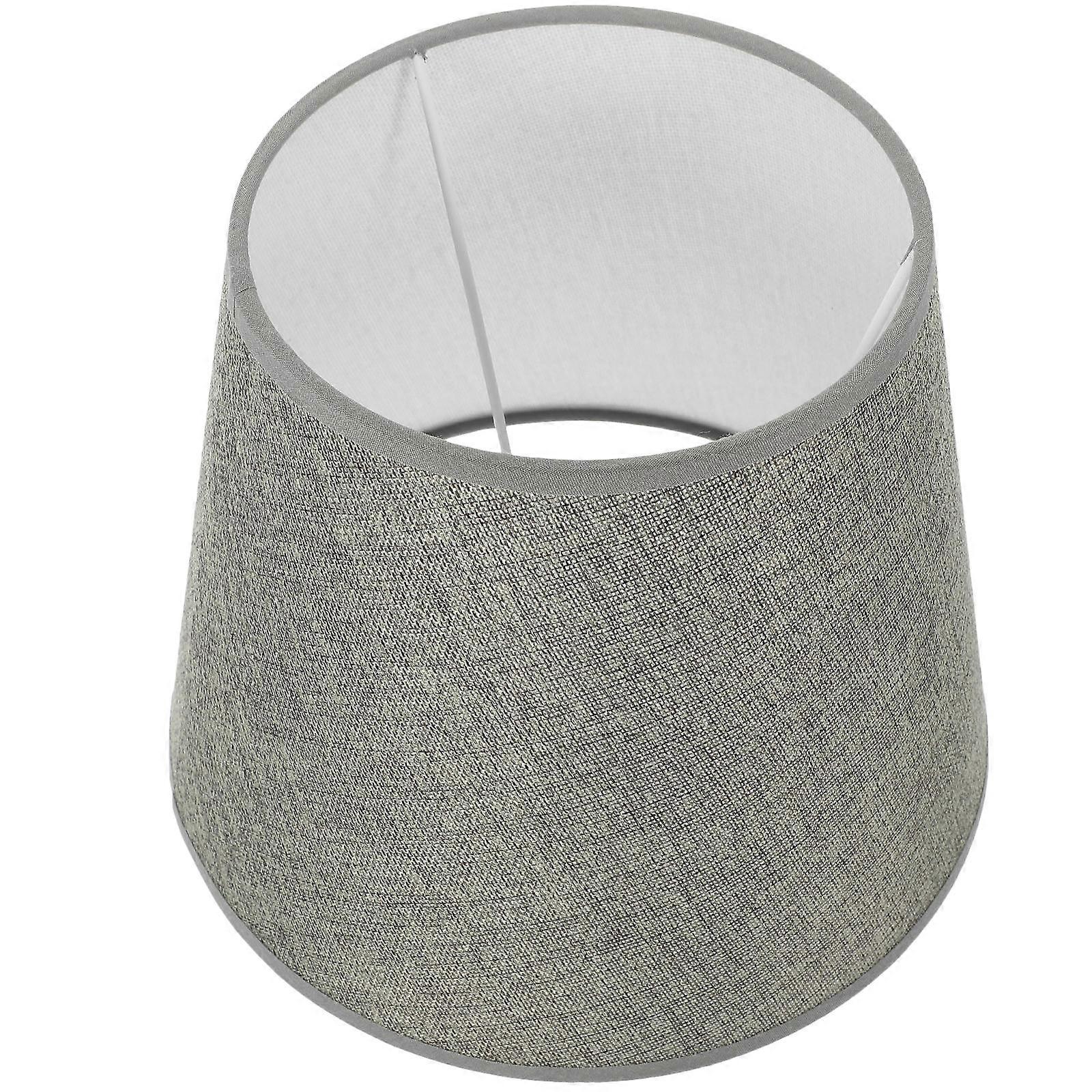 Fabric-Wrapped Lampshade Warm Atmosphere Creation Easy Installation and Removal Metal Material Round Top Square Base 1Pack