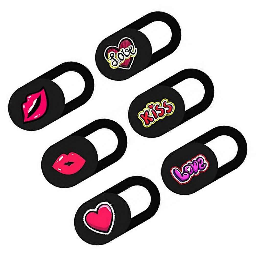 Cover Slide Privacy Protector Assorted Color 1.85X0.9CM Chic Design 6Pcs