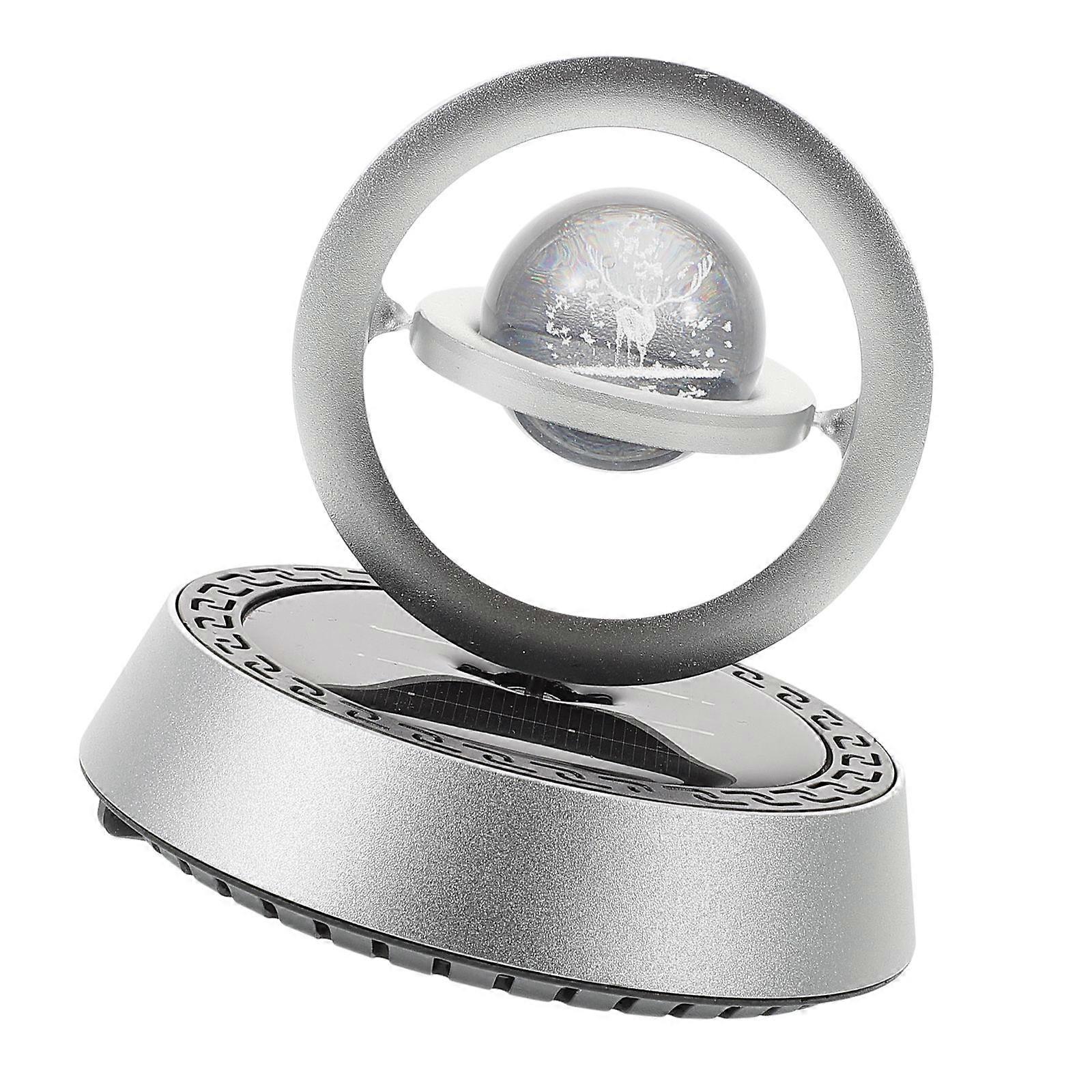 Rotating Car Air Freshener Solar Powered Aromatherapy Ornament Car Use Glass Material 1Set