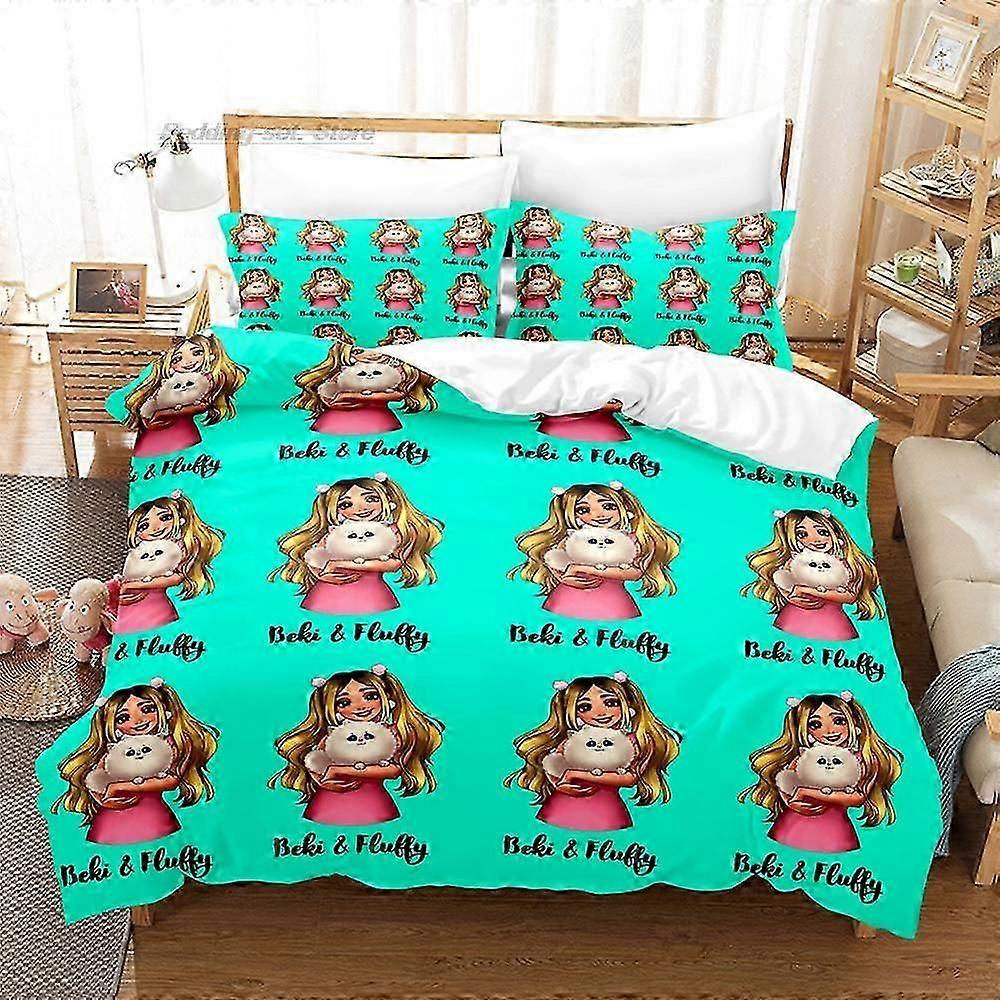 a4393 ملاءات السرير ريبيكا وينج ميرش بيكي ومجموعة فراش رقيق طقم سرير Aldult kid طقم أغطية لحاف غرفة نوم Kawaiiطقم مفروشات 3 قطع (1 غطاء لحاف +