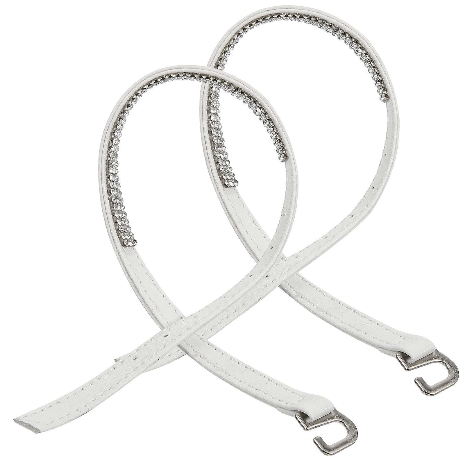 Secure Heel Shoe Straps Replacement For Women Party Rhinestone Buckle Design 1Pair