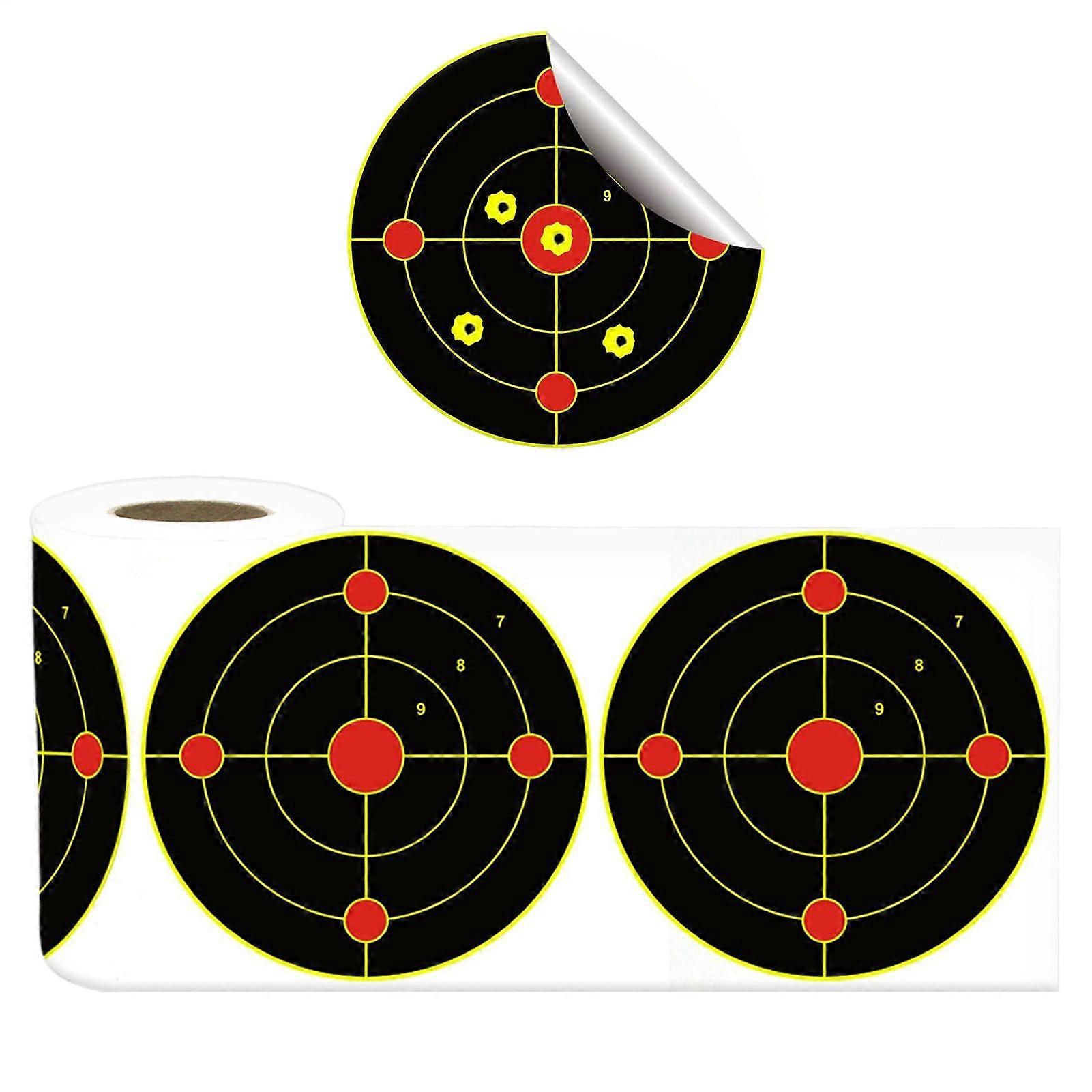 Splatter Targets 6 Inch, Splatter Targets 100 Sheets Adhesive Target 6 Inch Splatter Adhesion yellow Sticker Roll for Outdoor and Indoor Areas