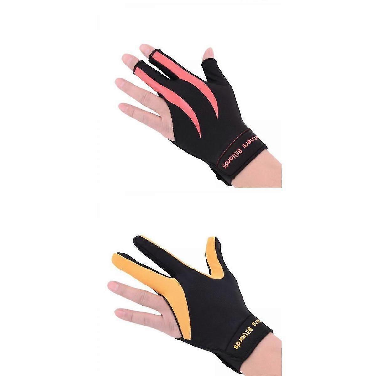 2Pcs Left Hand Snooker Billiard Glove Gift Made of Elasticized Fabric