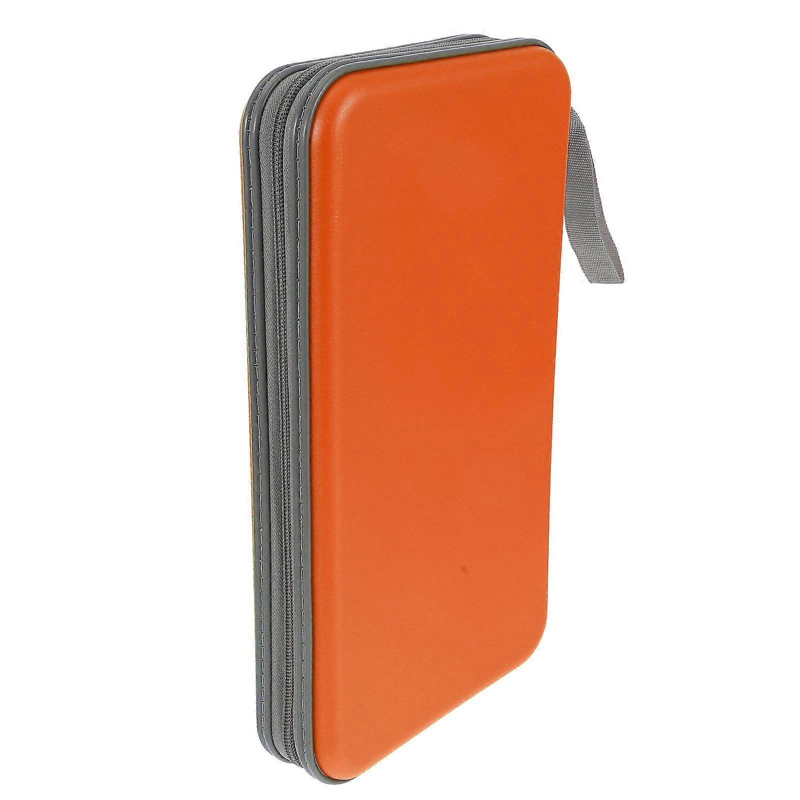 CD Carrying Case Storage Bag for CD Storage Home Use Orange 28.5x15.5x4.8cm 1Pcs