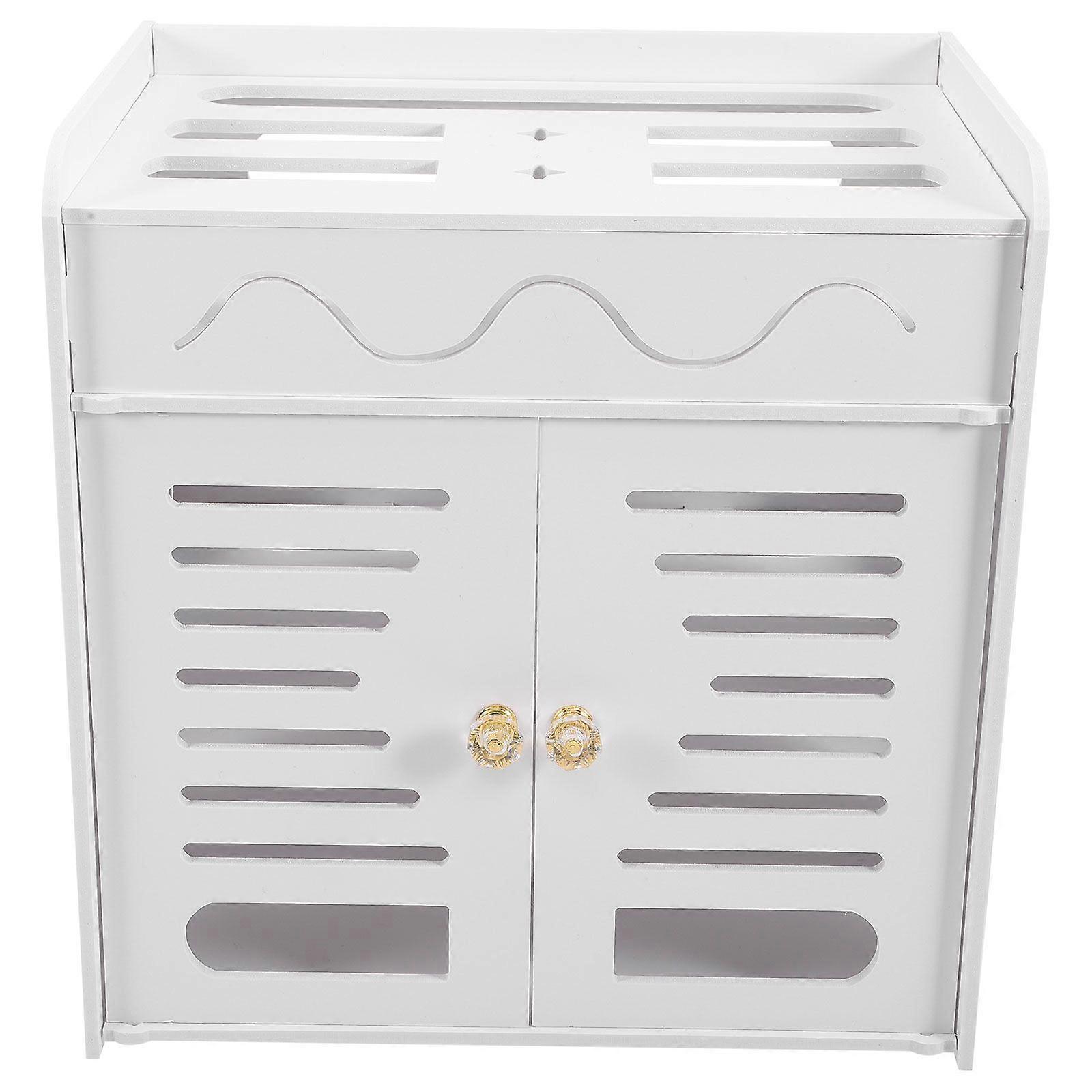 Plastic 4-layer Four Layer Double Door Router Storage Box Cable Container Electrical Cable Box