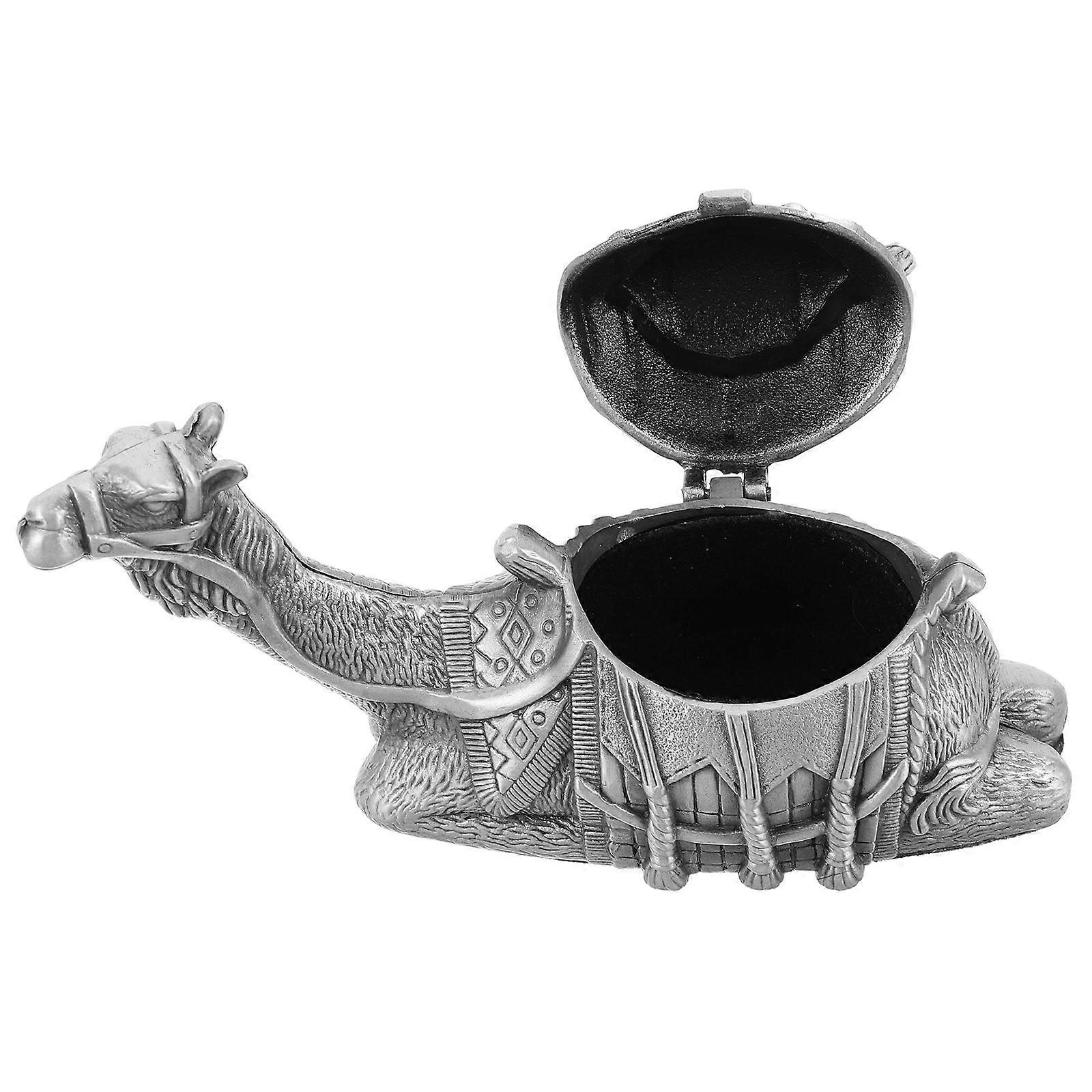 Hinged Collectible Boxes Camel Jewelry Box Silver Home Use present Giving 1Set