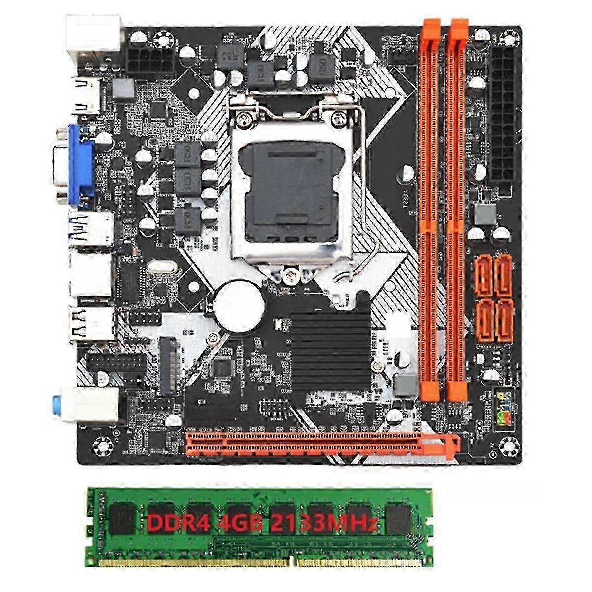 ITX H110 Computer Motherboard with 4G 2133Mhz DDR4 RAM LGA1151 Supports up to 32GB Gigabit Ethernet