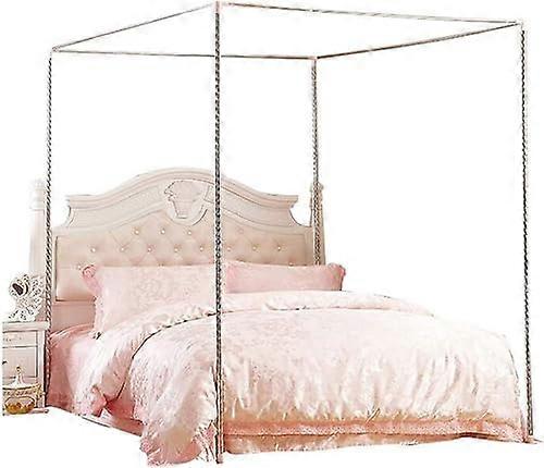 Bed Canopy Frame Holder - Square Mosquito Net Bracket 200x220cm for Easy Installation and Bedroom Decor