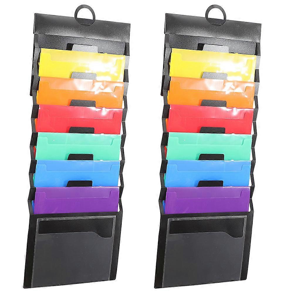 Here's a refined and professional product description for your **2pcs Wall Hanging Folder Organizer Foldable File Storage Bag**:
### 📁 2 Hanging
