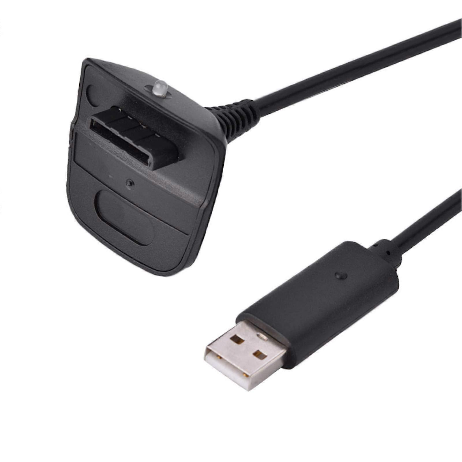 360 Controller USB Charging Device Xbox 360 Compatible Pure Copper USB Cable Black Fast Charging