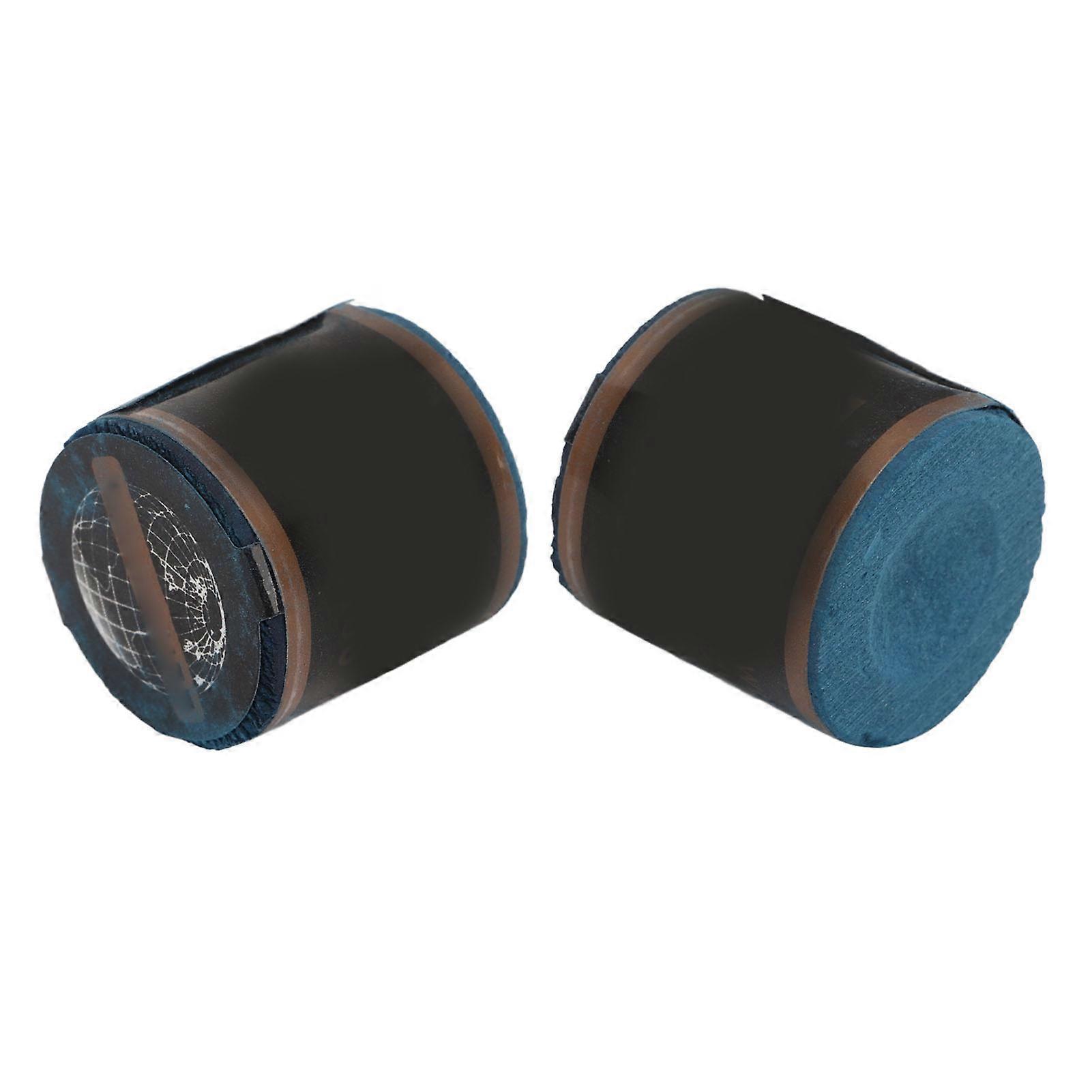 2pcs Pool Cue Billiard Chalk Billiard Cue Chalk Billiard Accessories Cylinder Strong Adhesion Blue