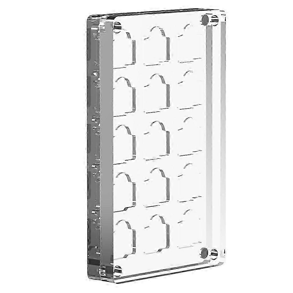 Transparent Magnetic Storage Box for Memory Cards Organizer with 15 Slots, Acrylic Case Suitable for Various Brands of TF Cards