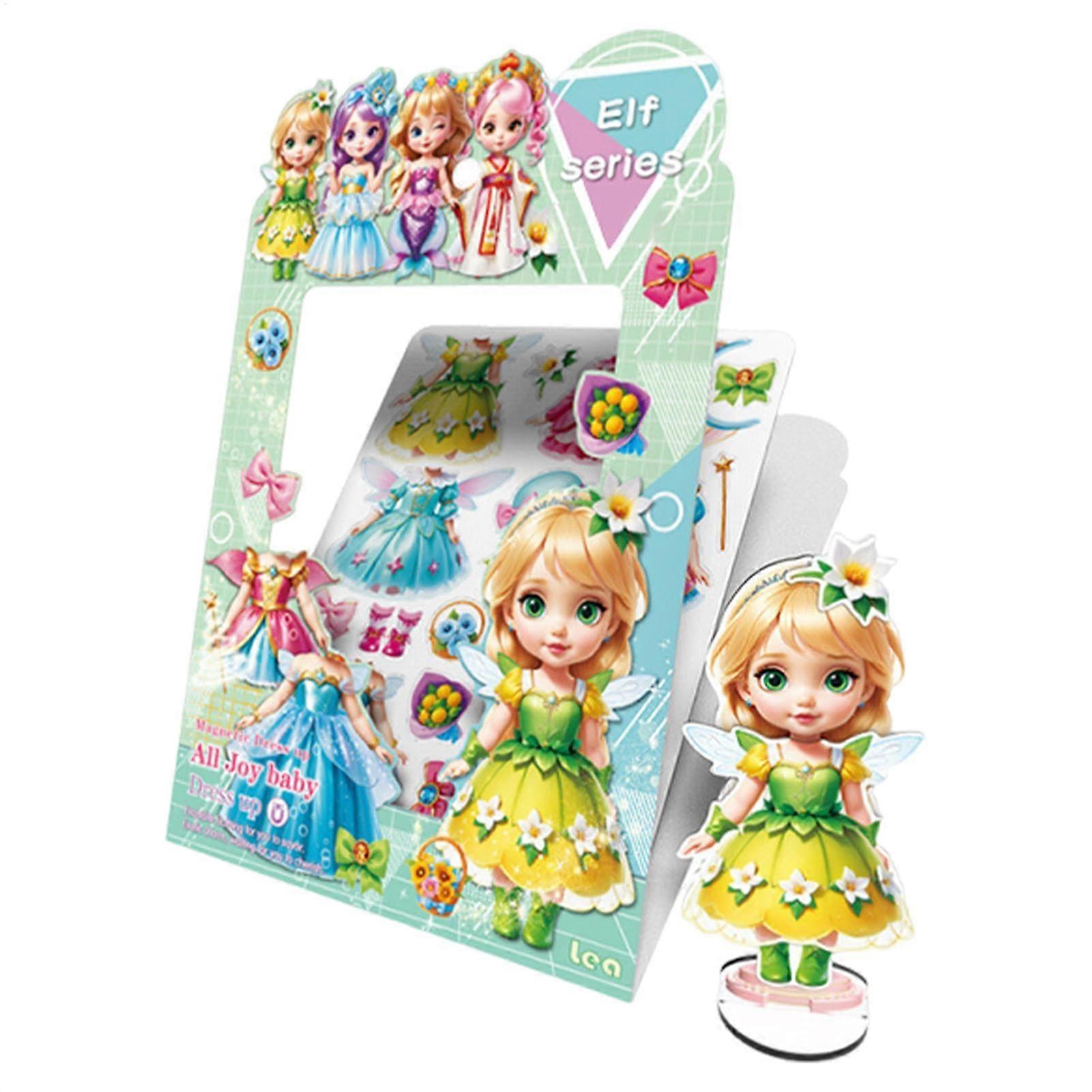 Poupée magnétique Habillage Kits Costume Robe Princesse Magnétique Poupées en papier Découpes