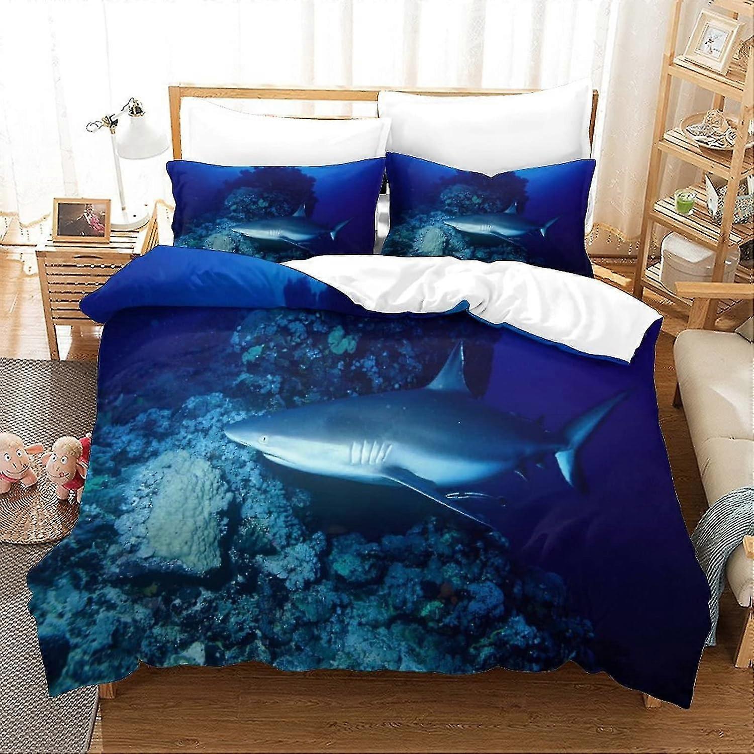 3 Piece Soft Duvet Cover Set with Pillowcase and Zipper Closure, Allergy Prevention Bedding Suitable for All