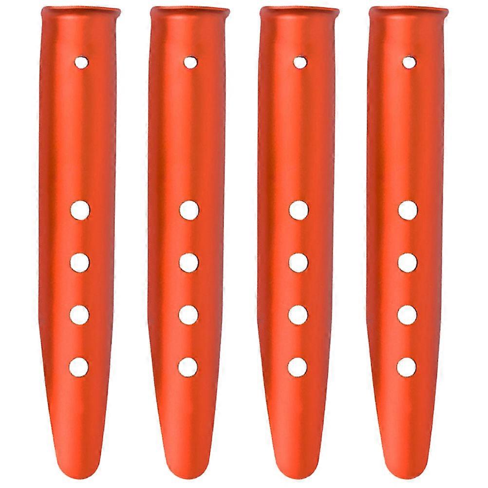 4pcs Durable Aluminum Alloy Tent Pegs for Camping & Outdoor Use – Easy to Use Ground Stakes for Secure Installation