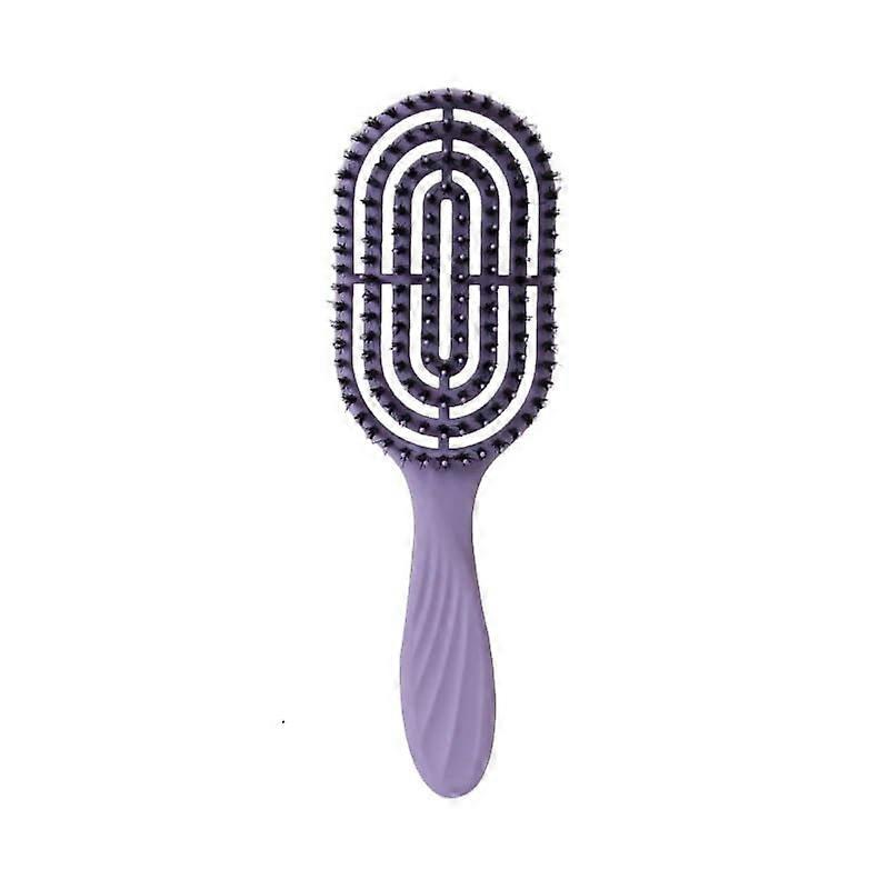Hair Brush for Detangling with Ergonomic Handle, Lightweight Soft Bristles, Multi-Purpose Combs for Creative Styling, Purple 3