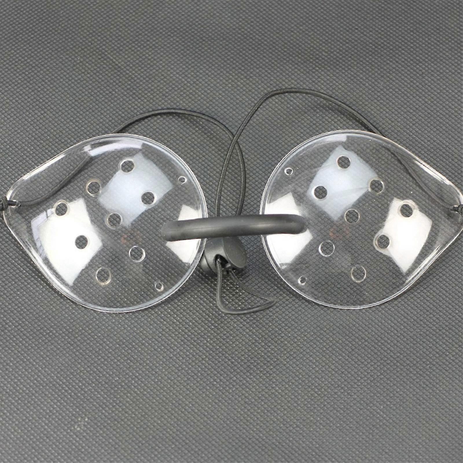 Porous Transparent Eye Mask, 9-Hole Plastic Eye Patches, Porous Breathable Comfortable Eye Protection with Telescopic Rope for Postoperative Recovery