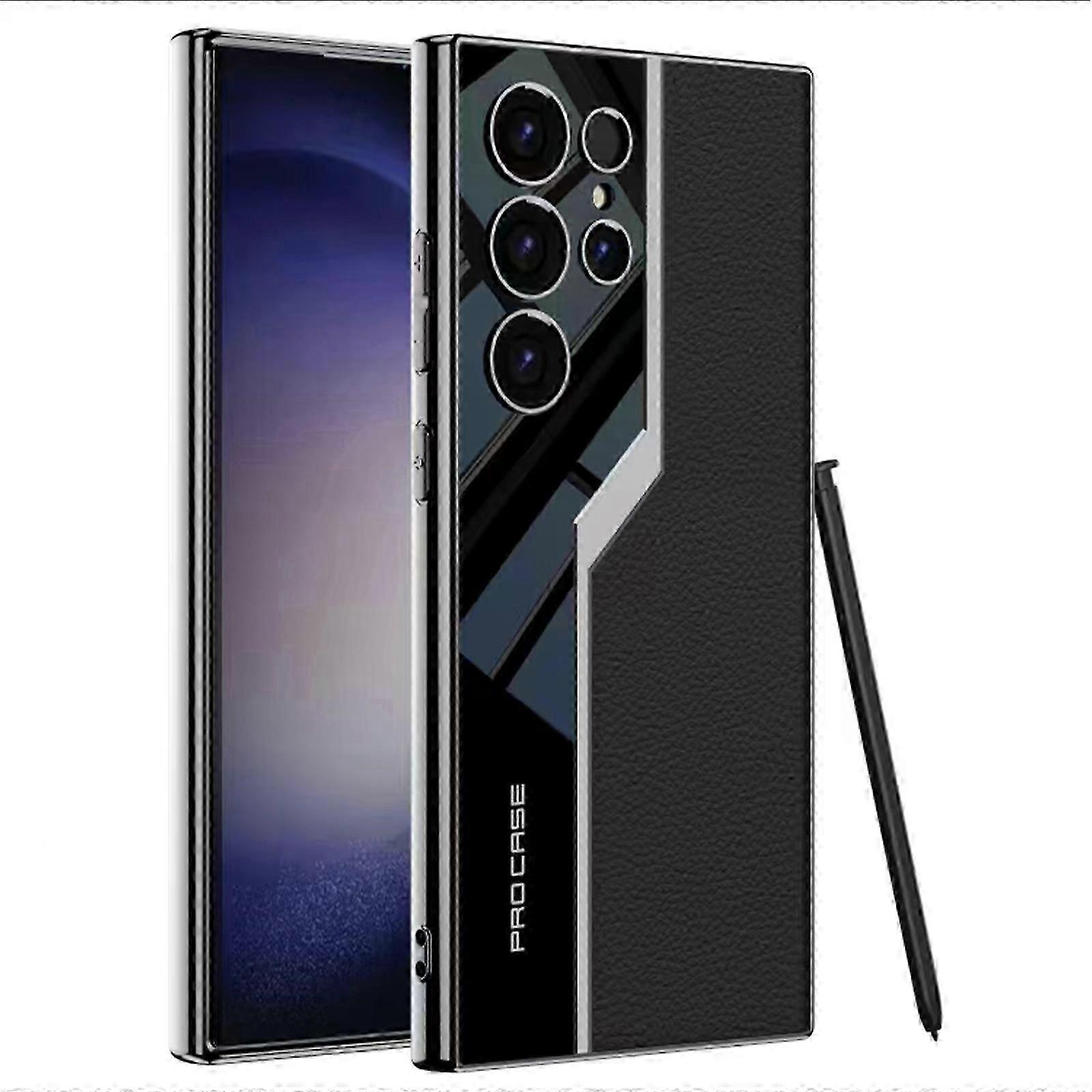 Galaxy S24 Plus Case, Slim PU Leather Shockproof Phone Case Cover Lightweight Soft TPU Bumper Protective Case