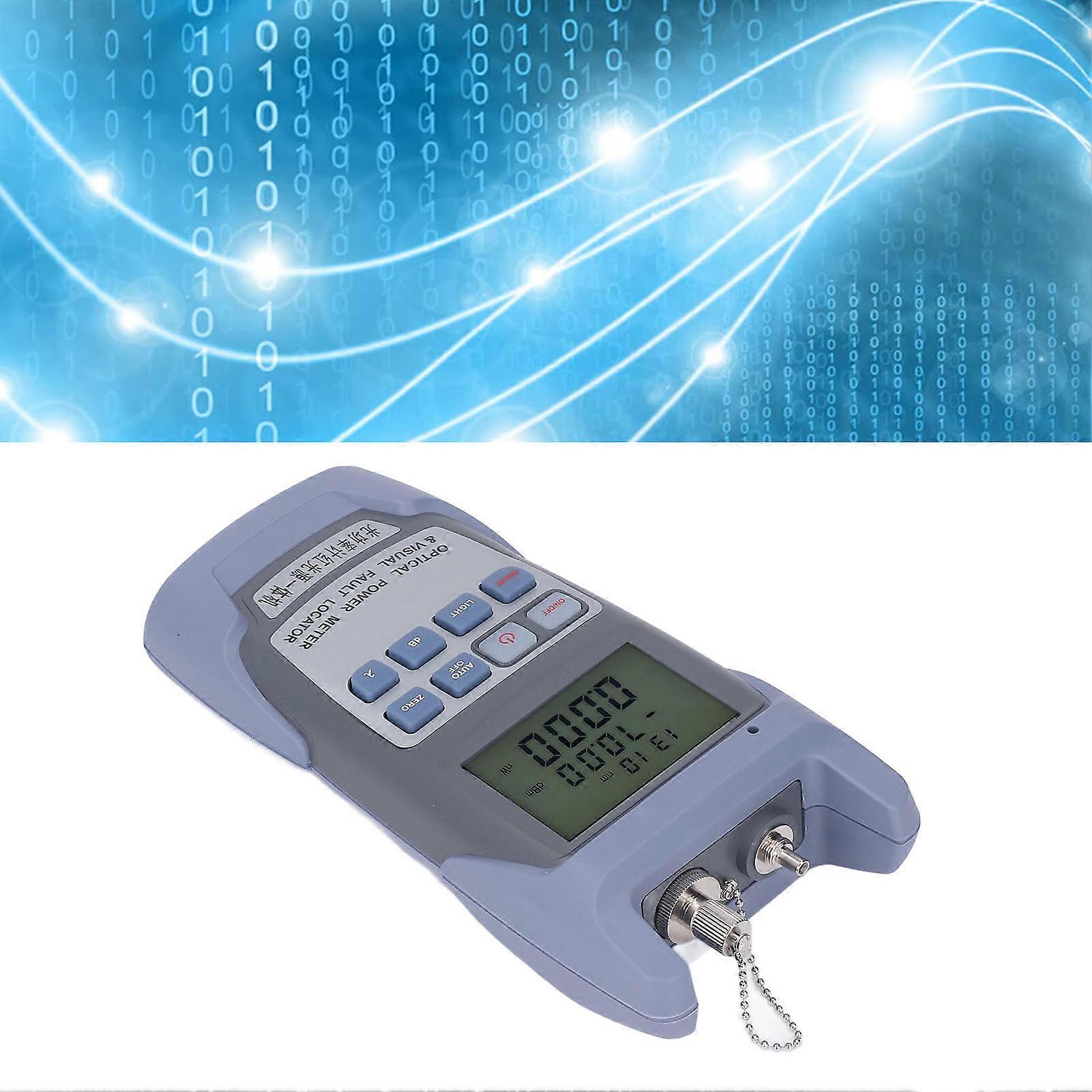 Optical Power Meter 650nm 7 Wavelength High Accuracy Fiber Optic Cable Light Tester for Fault Detection 50MW 