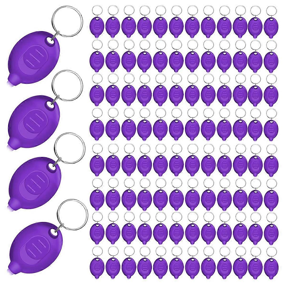100 Pack 395nm UV Flashlight Mini Keychain- Portable UV Black Light