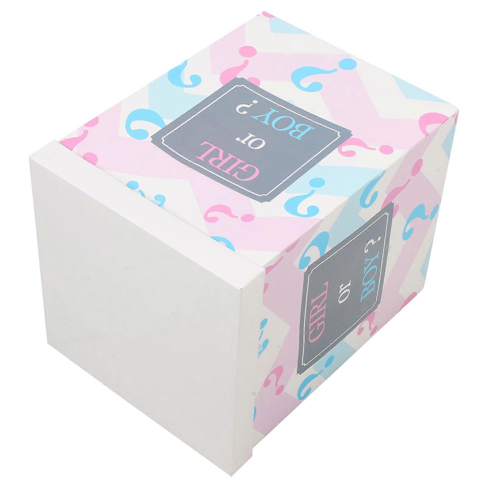 Balloon Box Paper Gender Reveal Decorative Shower Party Block Easy Assembly Vibrant Colored Balloons Festive Celebration