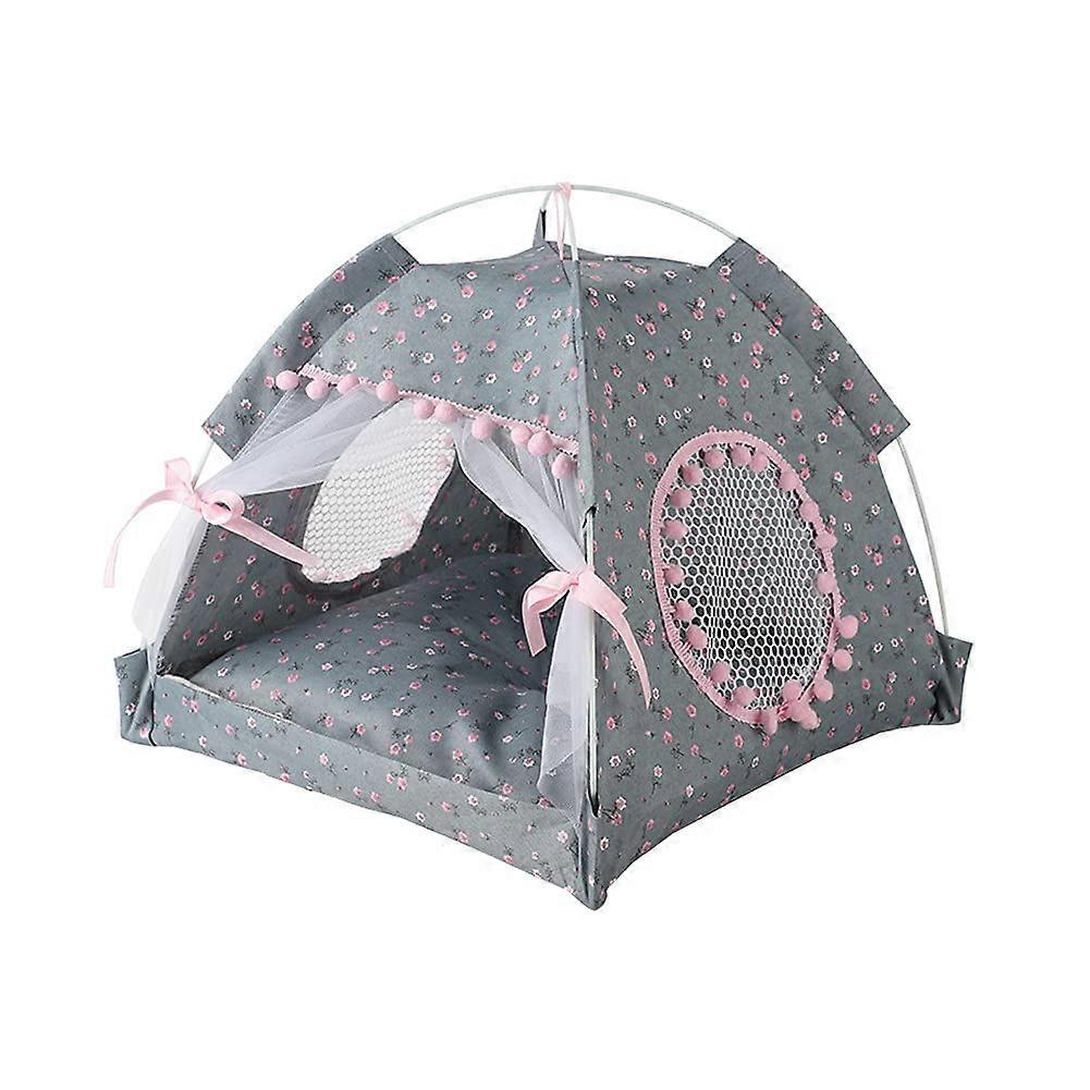 Namiot dla kota Zewnętrzne wodoodporne składane łóżko dla kota, duże szare, kryty domek dla psa i buda dla psa z wewnętrznym łóżkiem