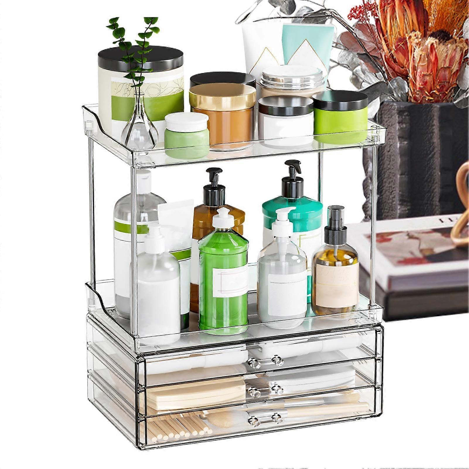 Bathroom Countertop Organizer, 2-Tier Skincare Organizer, Toiletry Holder, Keeps Countertop Neat