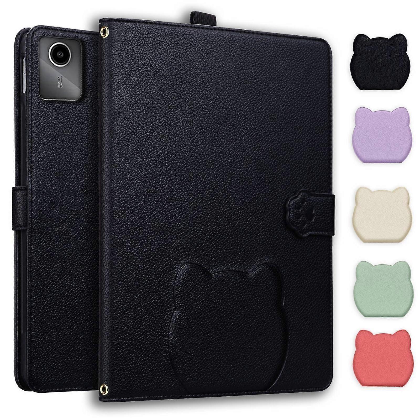 Cat Skin-feel Lychee lederen tablethoes