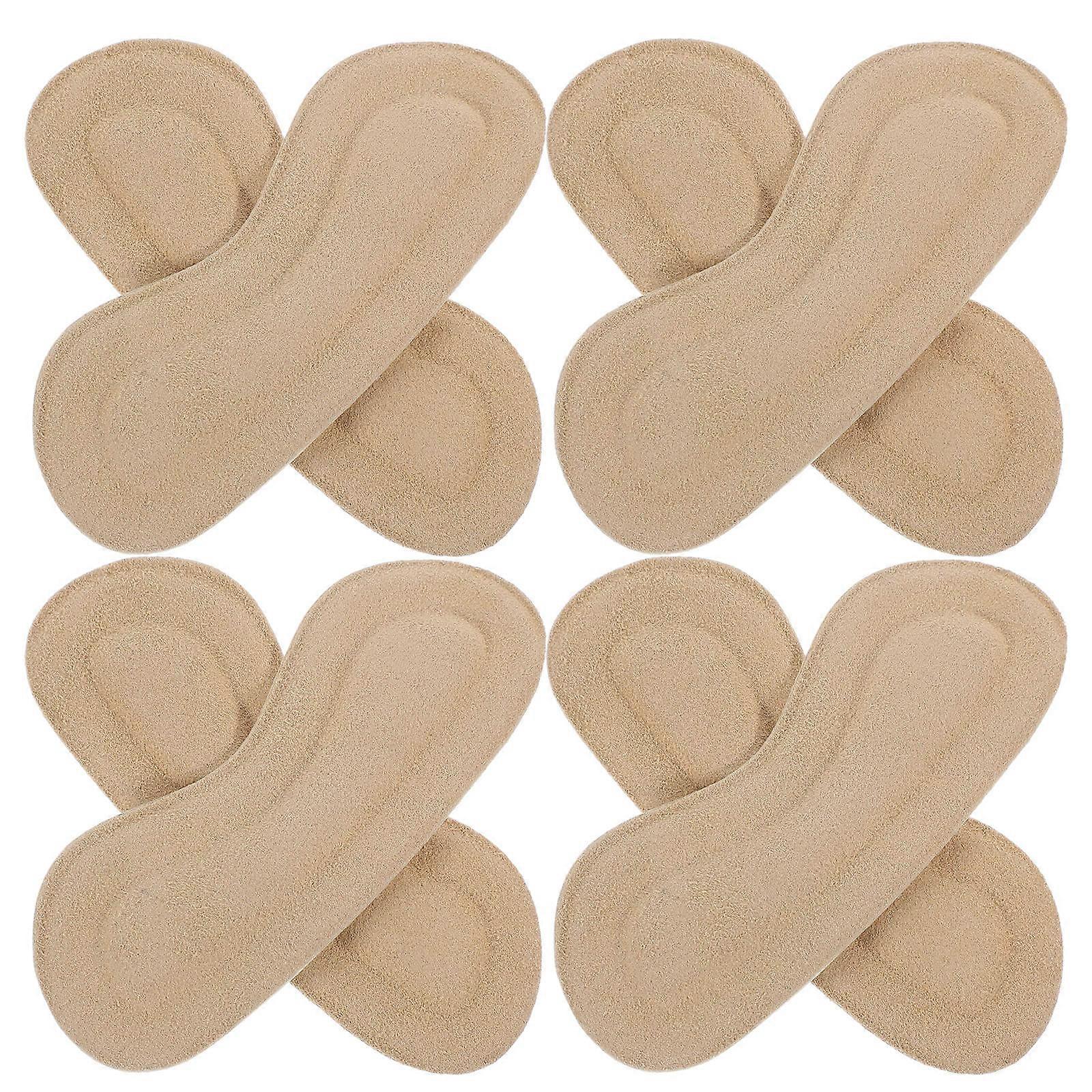 Wear-Resistant Heel Grips Liner Protect Heel Reduce Pressure and Khaki .10X3.60X0.30cm Size Foam Material 4 Pairs