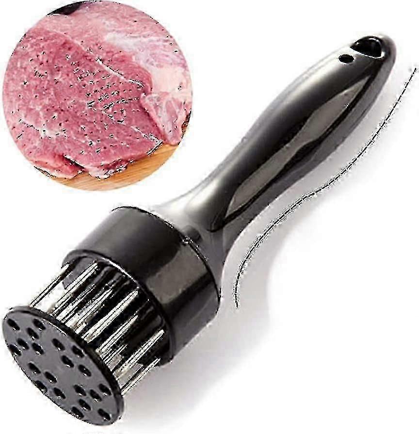 Meat Tenderizer Needle Manual Steak Hammer For Tenderizing Pork And Poultry Steak In The Kitchen, Quiet And No Splashing (black) -can-2025