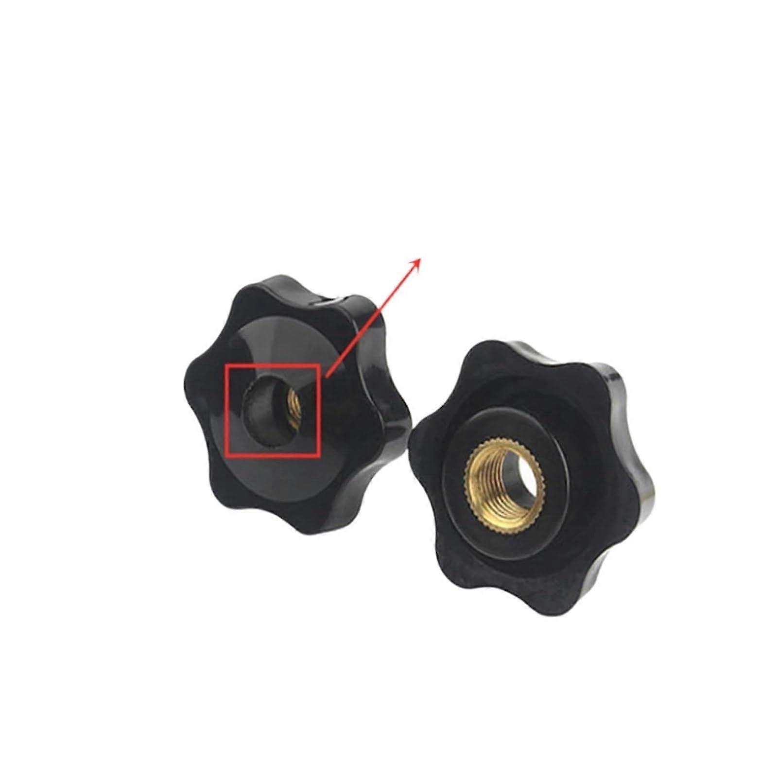 M4 M5 M6 M8 M10 M12 Pflaume Bakelit Thumb Nuts Black Manual Knobs Screws, M6 35mm Type 1, Durable Plastic Fasteners