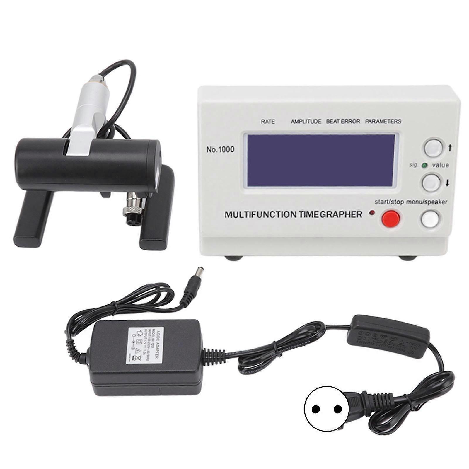Mechanical Watch Timing Machine Calibration Tester Degaussing Tool Multifunction Timegrapher for Watchmaker AC 100‑240V EU Plug