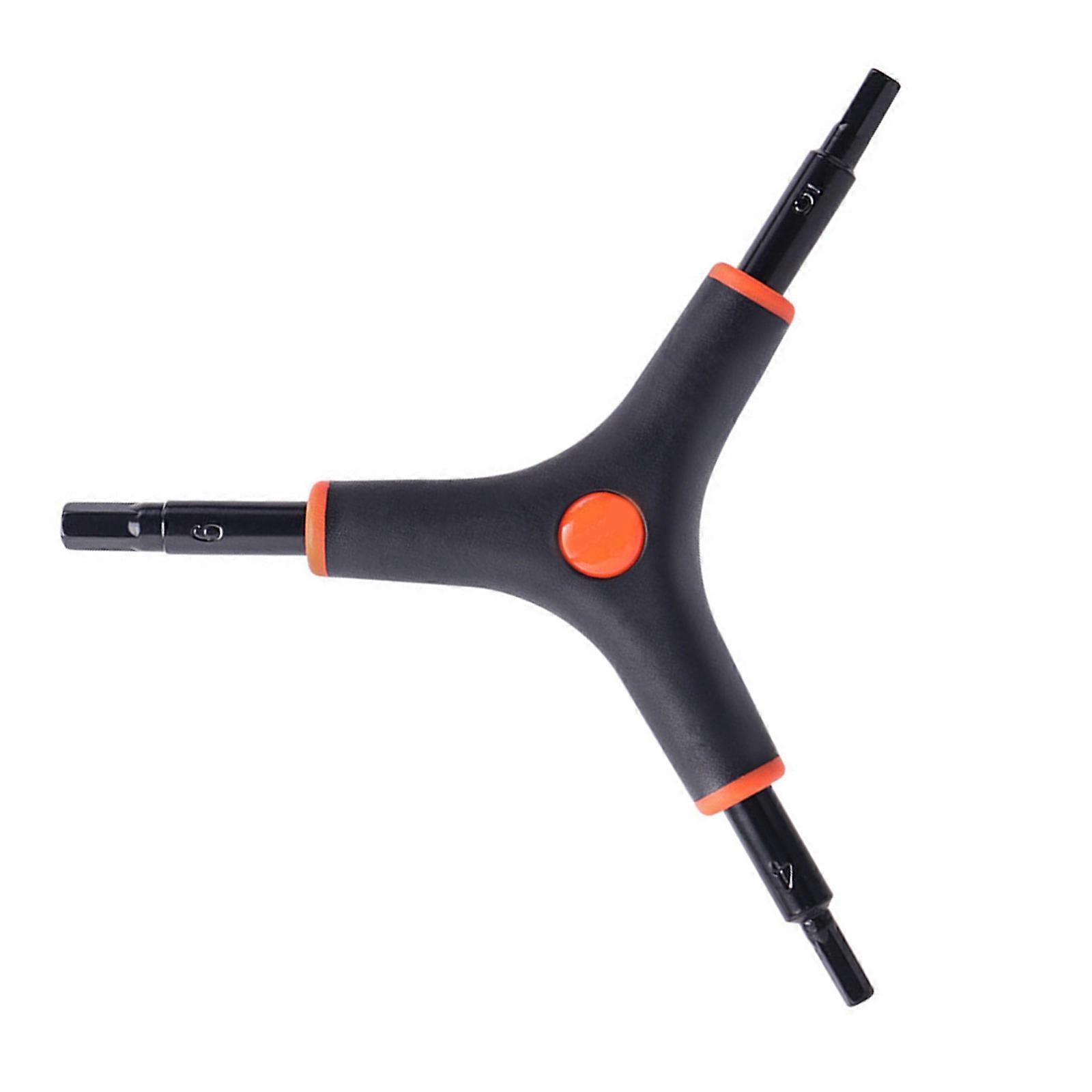 Practical 3 Way Y Type Hexagonal Wrench Wear Resistant Inner Hexagonal Spanner Bicycles Repair Wrench NonSlip Grip Multicolor