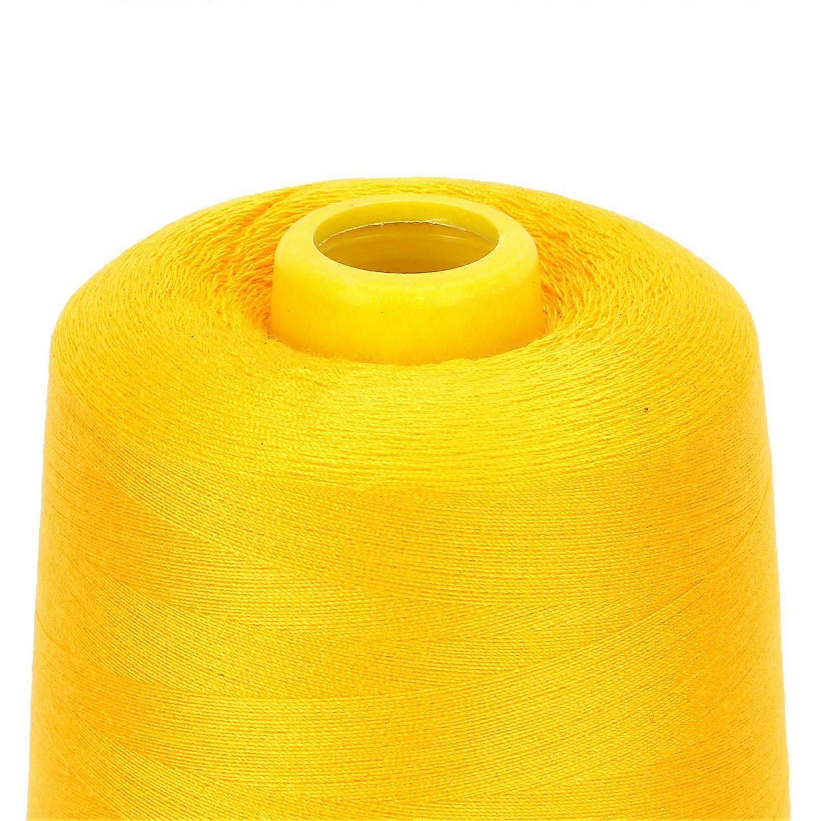Sewing Thread 8000 Yards Multiple Coloured Polyester Yarns for DIY Embroidery Machine Project385 Yellow