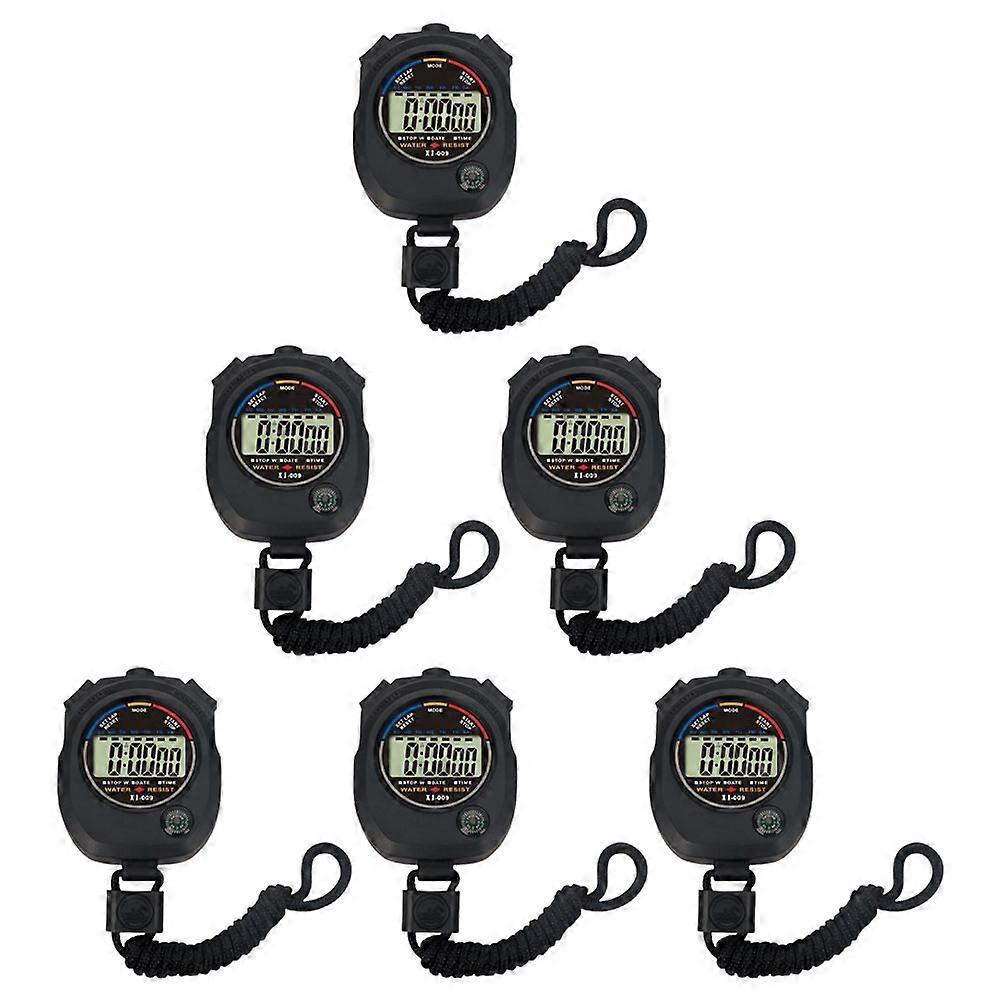 Training Stopwatch Simple Stopwatch Timer Rectangular Shape 6Set